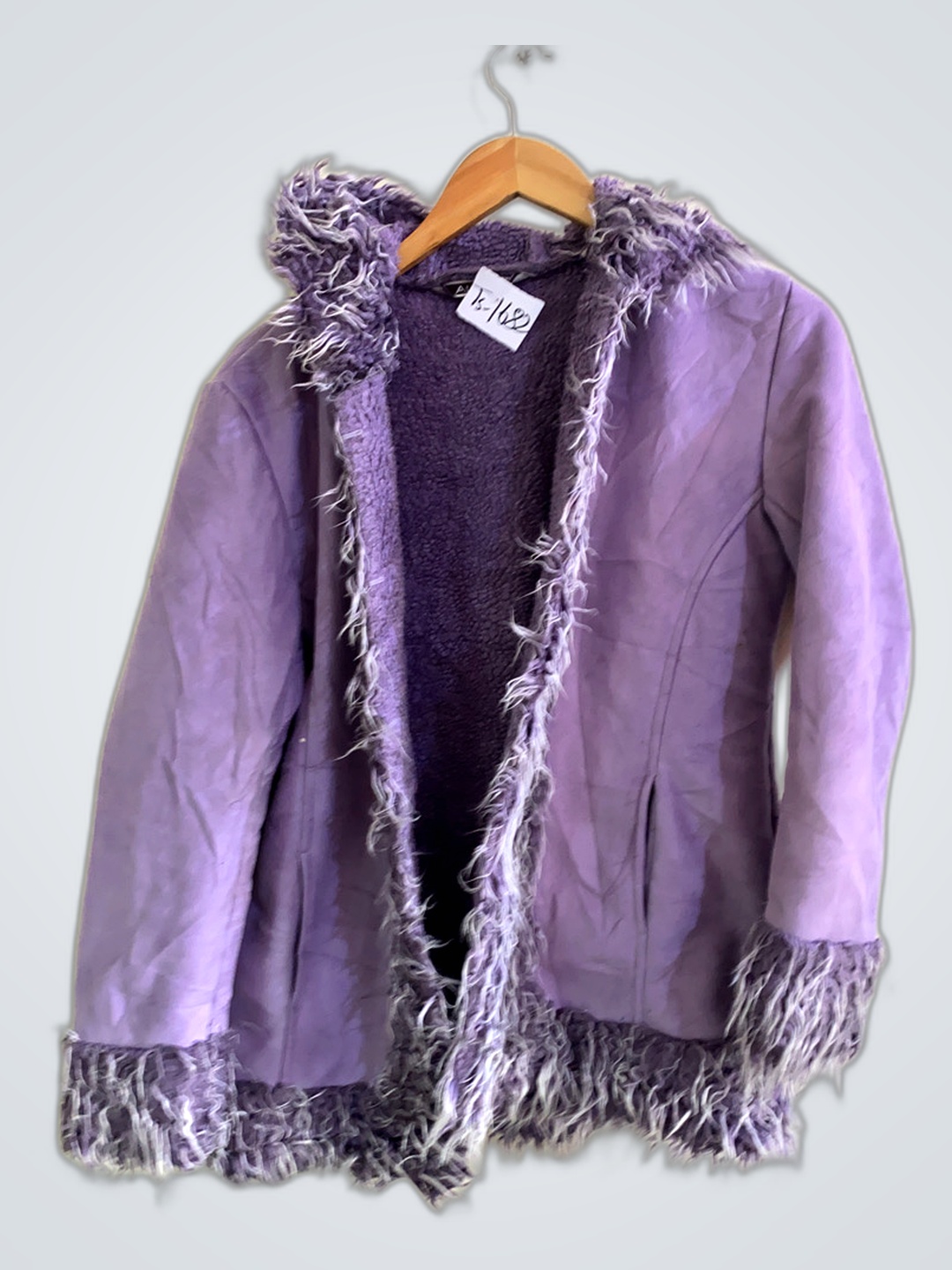 Purple Fur-Trimmed Coat