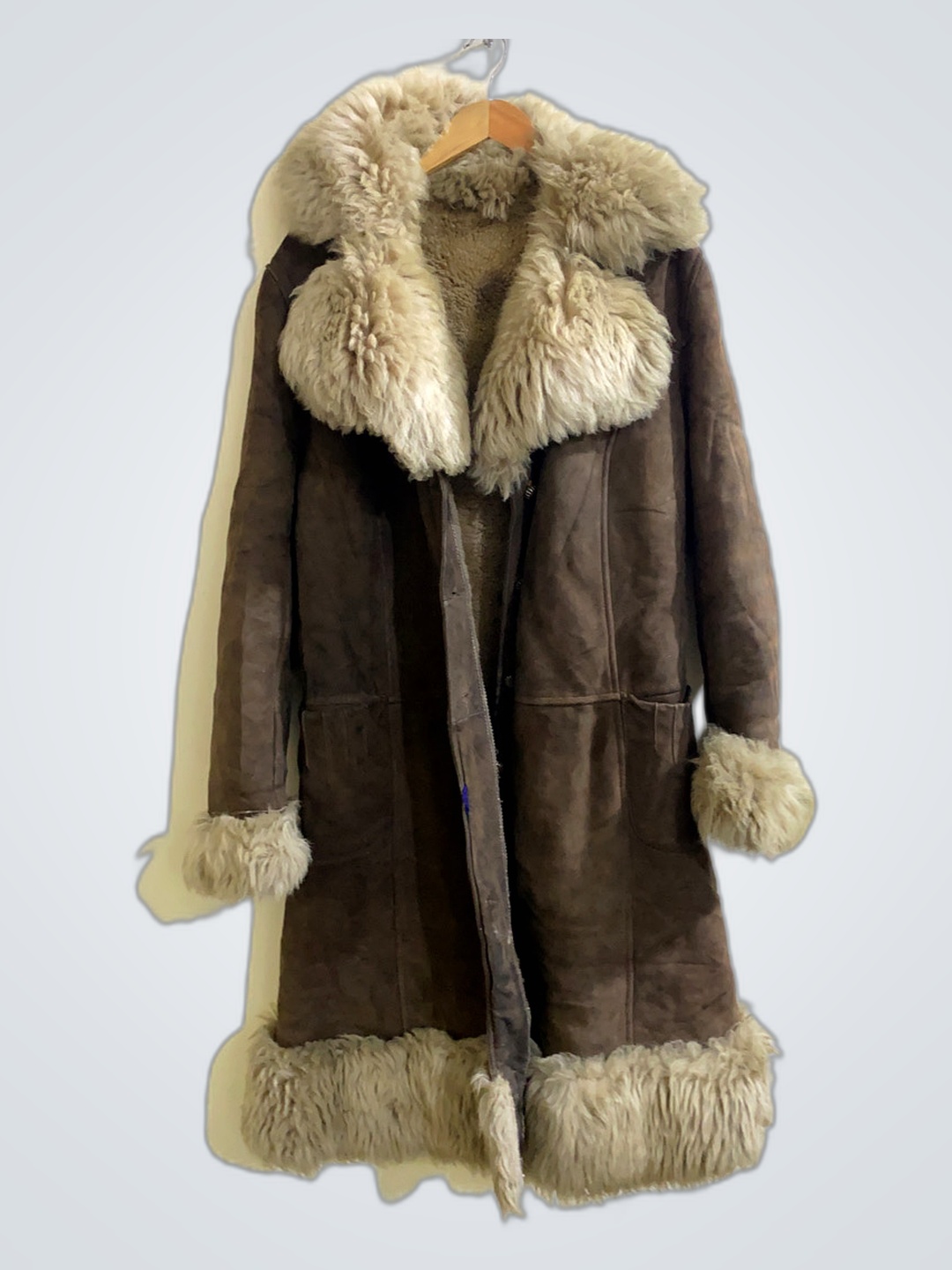 Brown Fur-Trimmed Coat