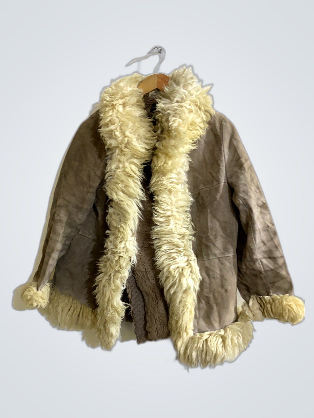 Brown Fur-Trimmed Coat
