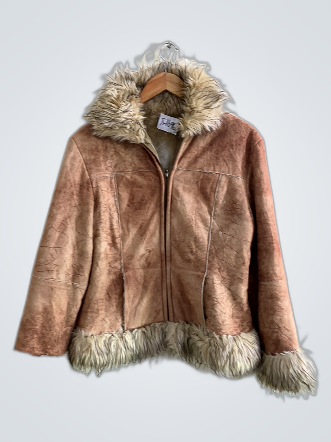 Brown Fur-Trimmed Jacket