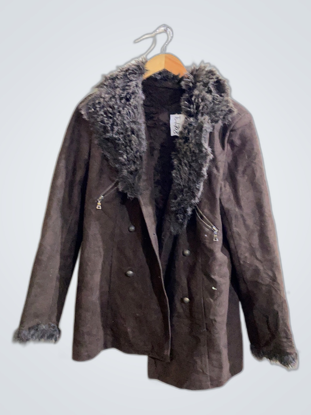 Brown Fur-Lined Coat