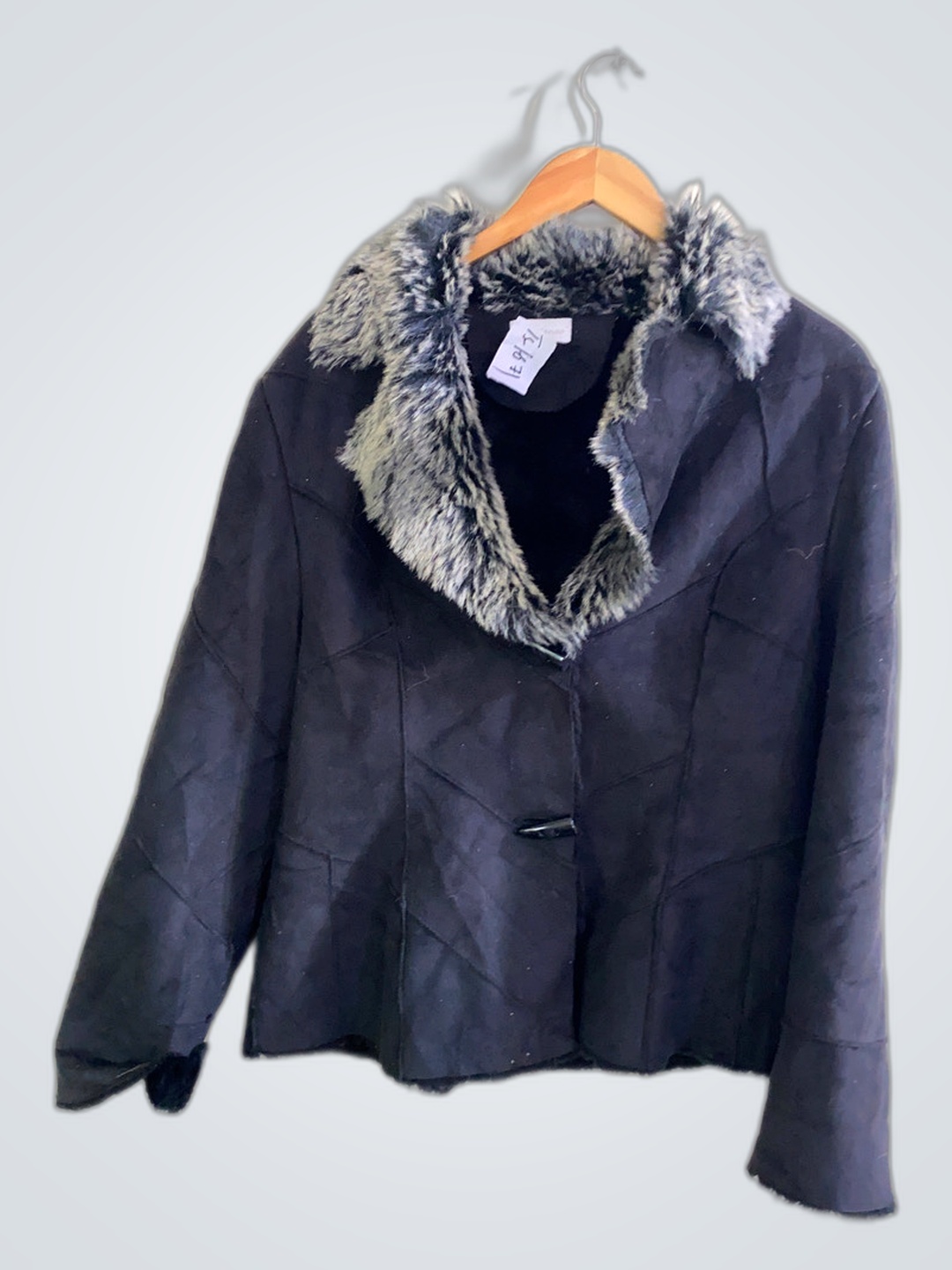 Fur collar coat