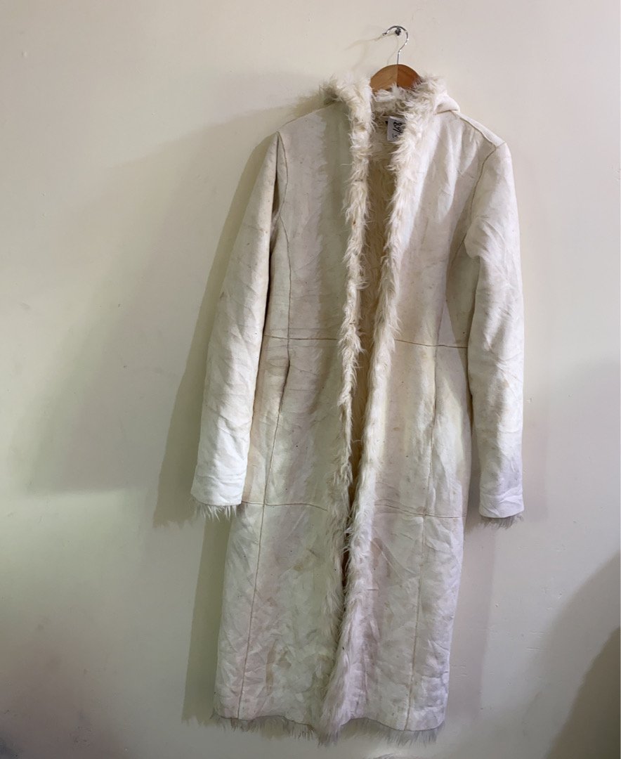 White Fur-Lined Coat