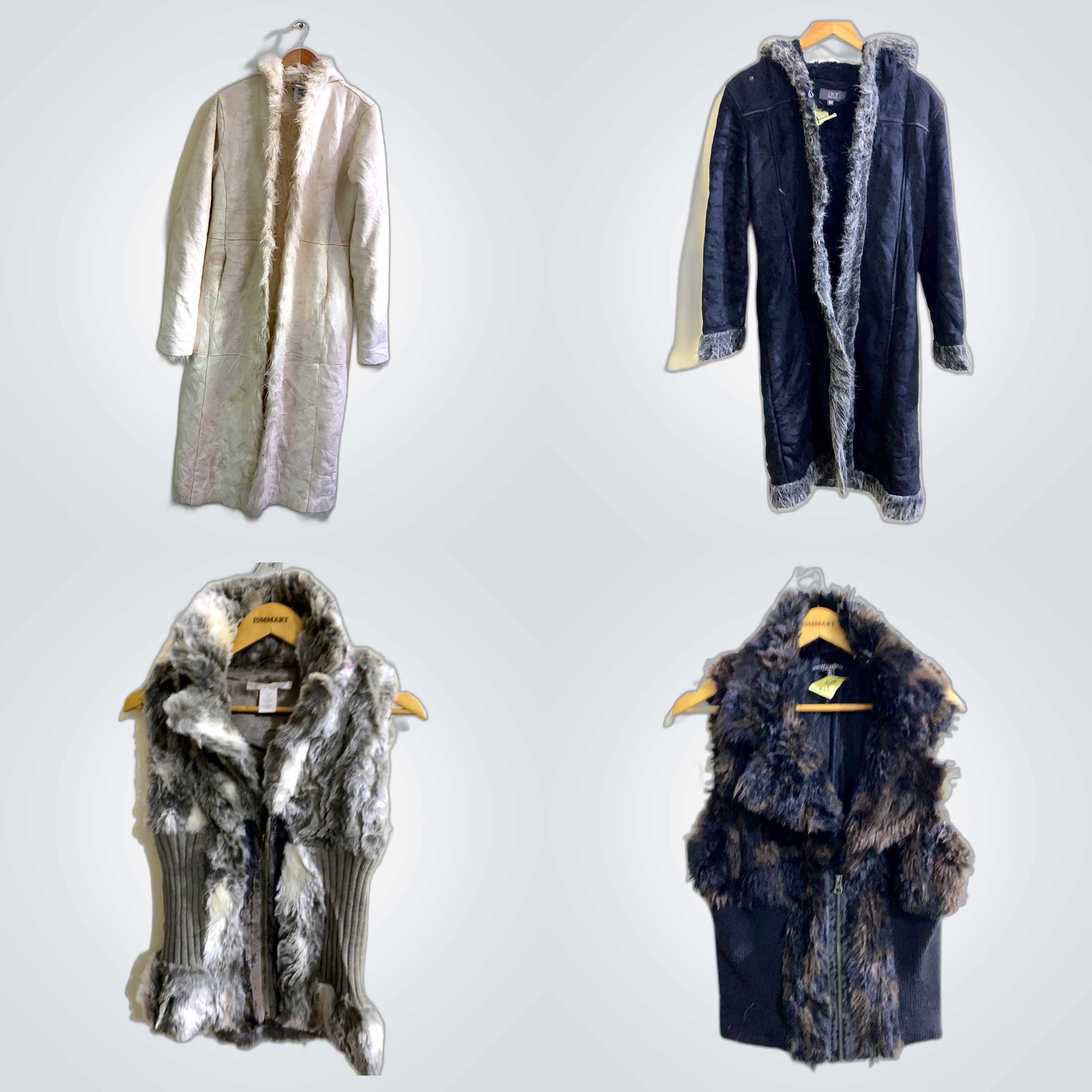 Fur Coats & Vests Bundle - 7 Pc Ashley, Jennyfer, ..