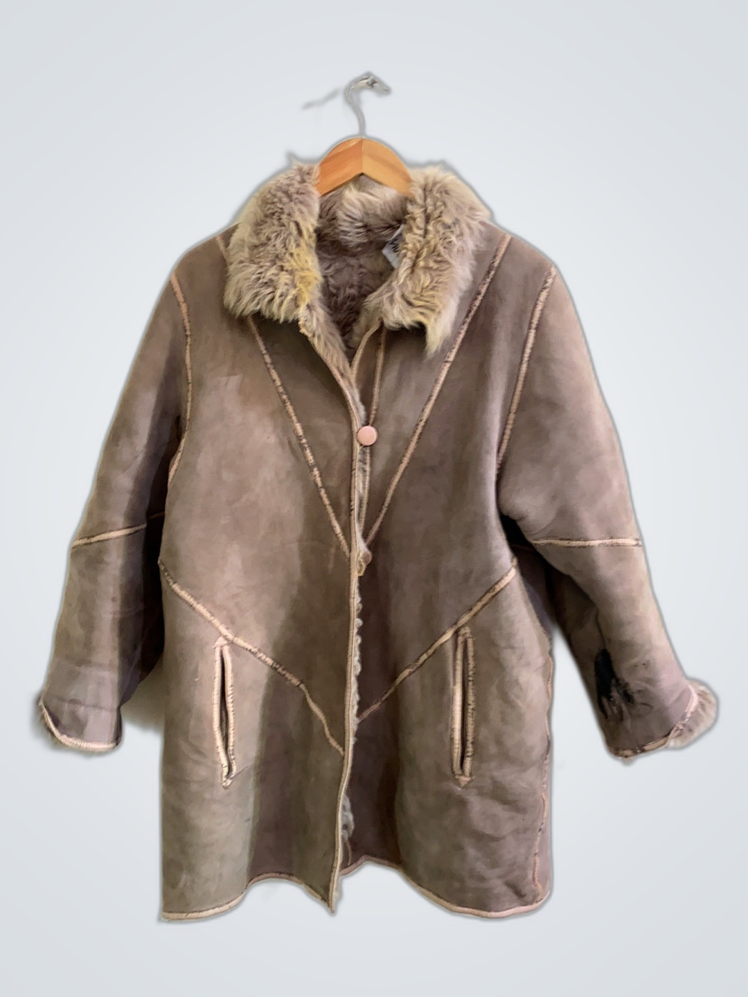 Brown Fur-Lined Coat