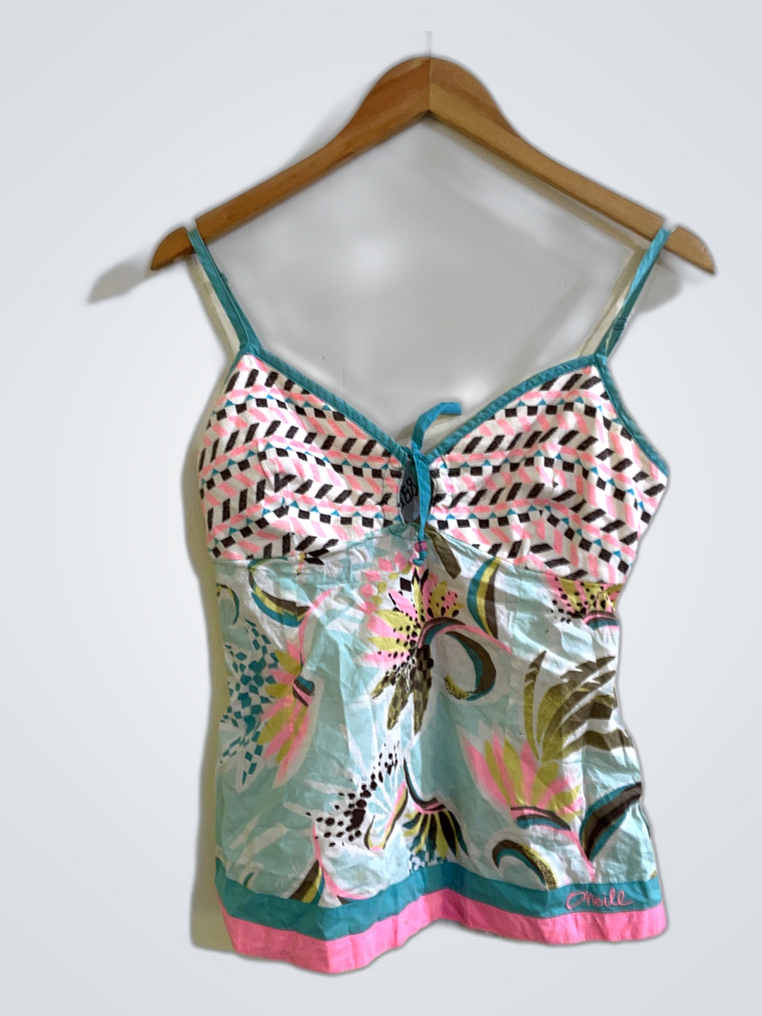 Blue and Pink Floral Tank Top