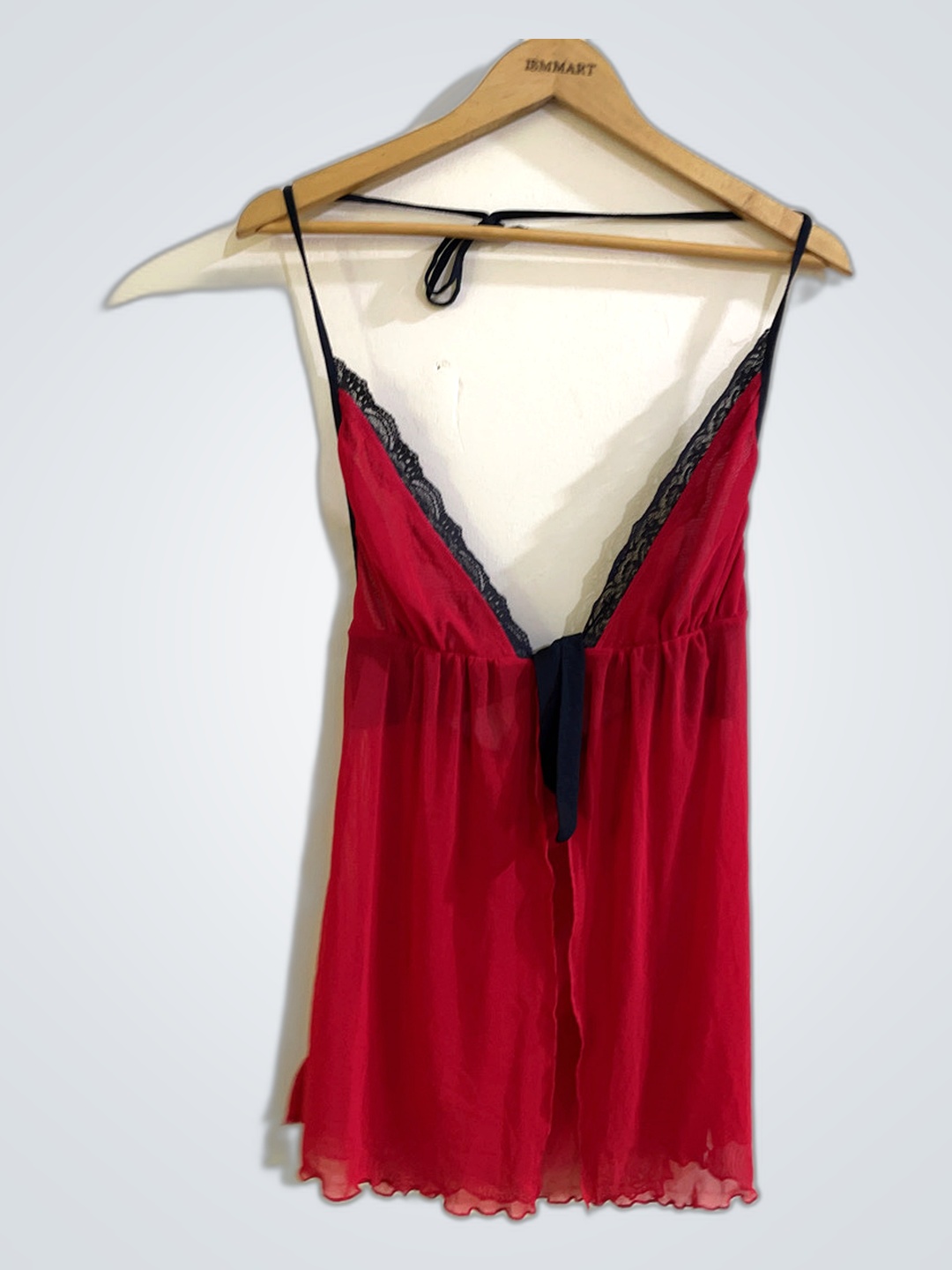 Mon Amour Red Lace Trim Camisole