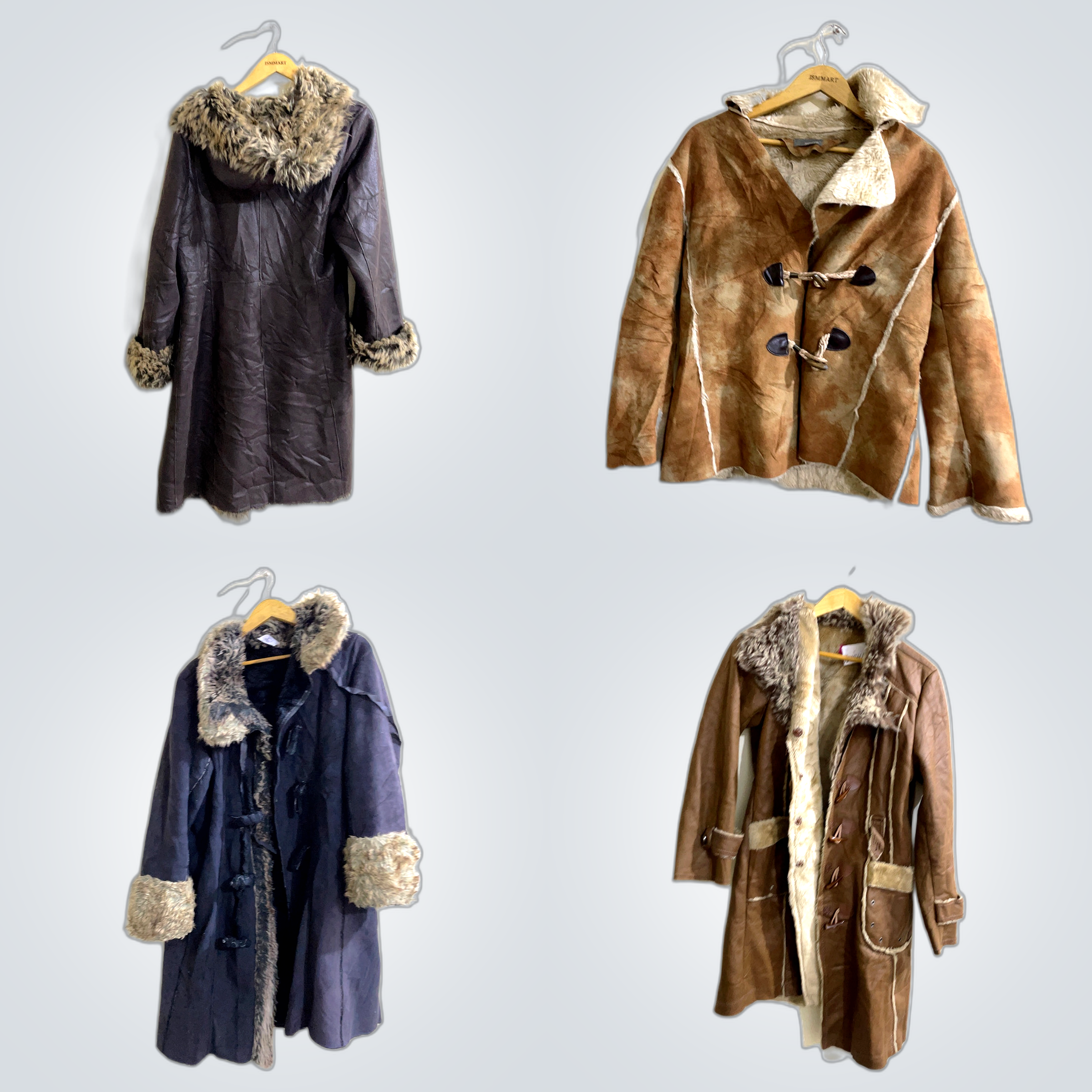 Furry Fashion Bundle: 7 Coats, Leather & Suede Mix..