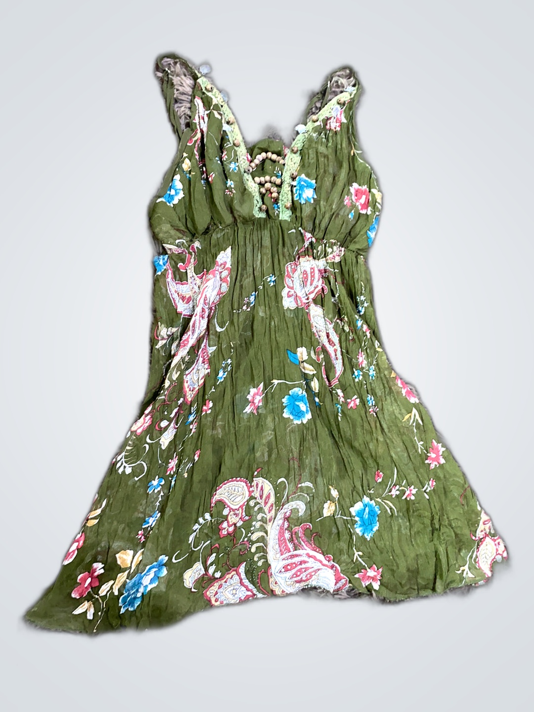 Vestido de Verão Floral Verde
