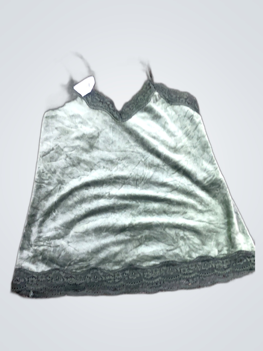 Grüne Samt-Camisole