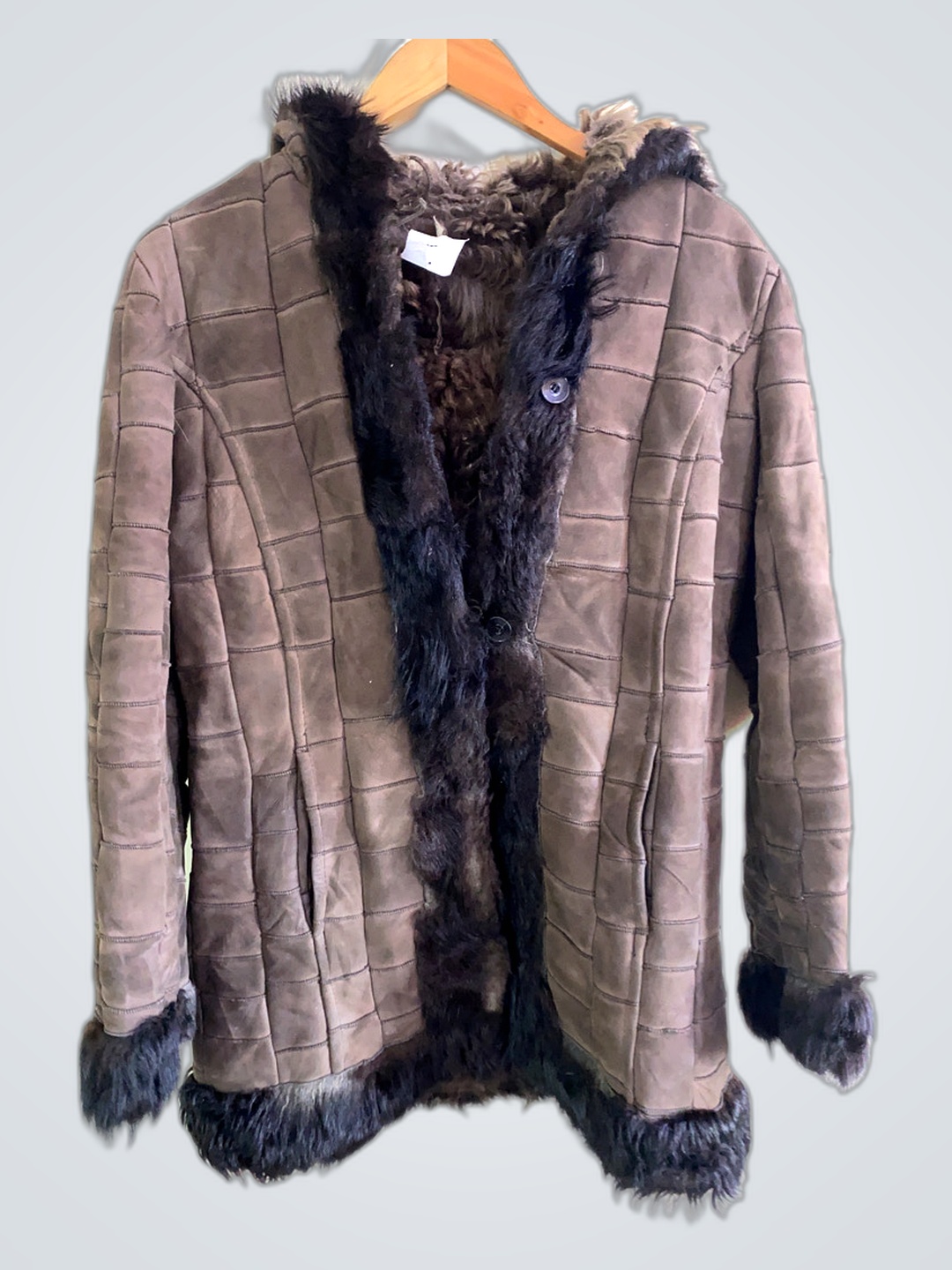 Brown Fur Trimmed Jacket