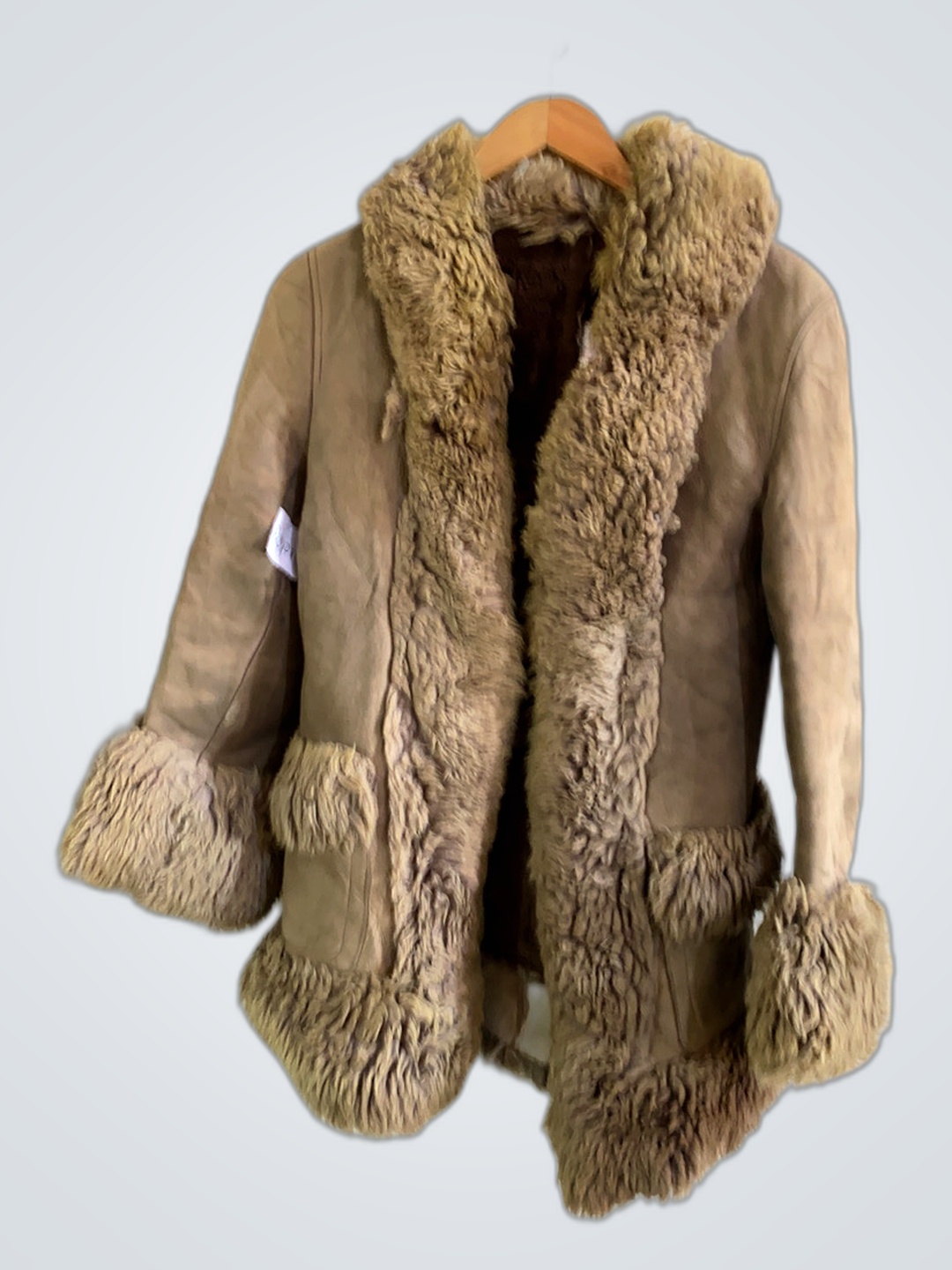 Brown Fur-Trimmed Coat