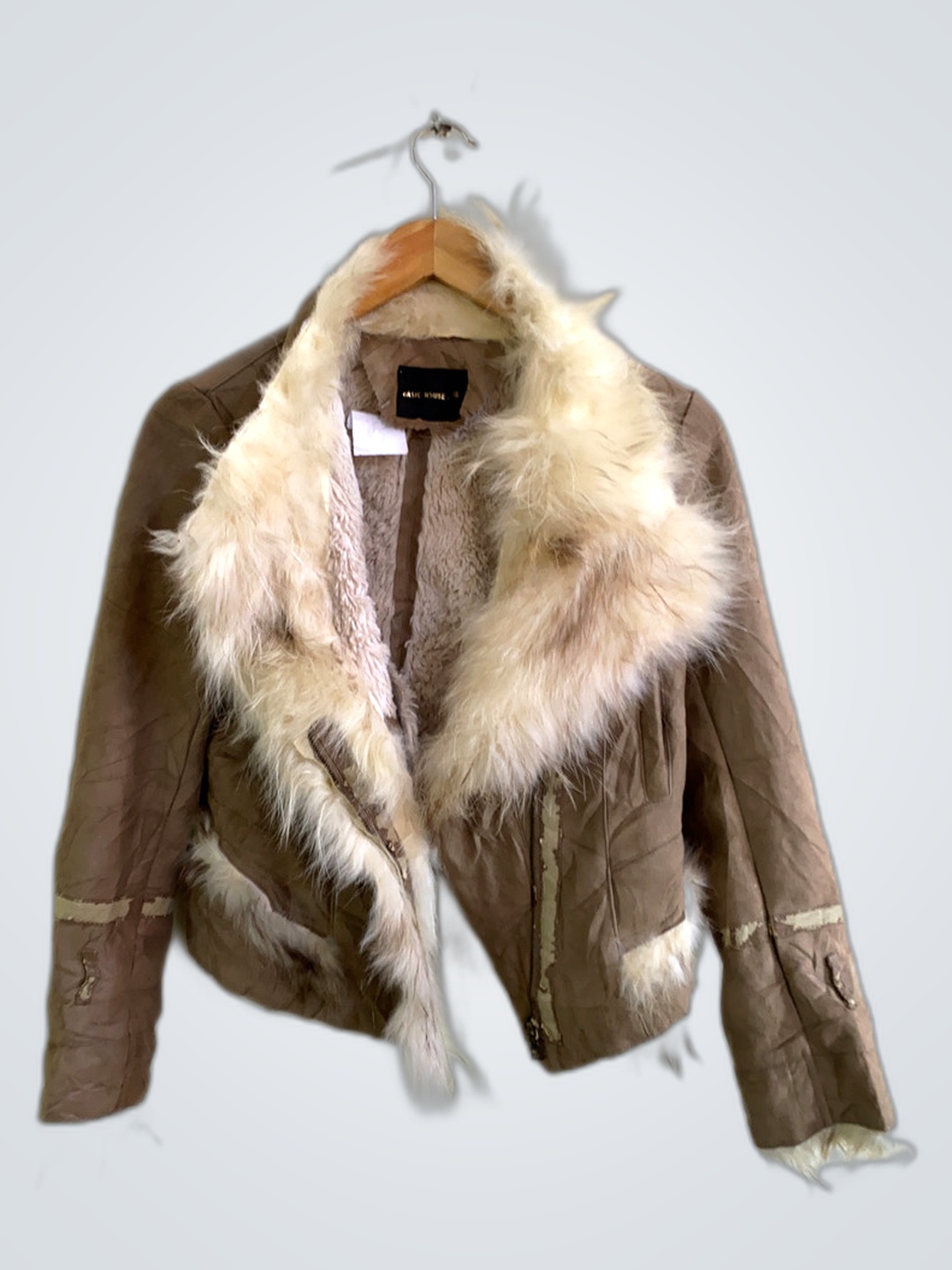 Brown Fur-Trimmed Jacket