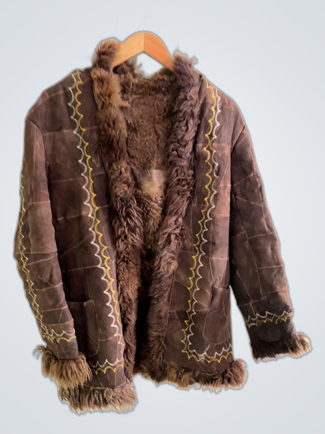 Brown Fur-Trimmed Jacket