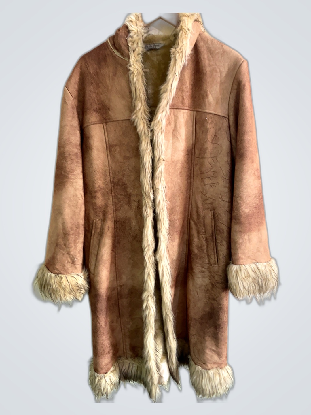 Brown Fur-Trimmed Coat