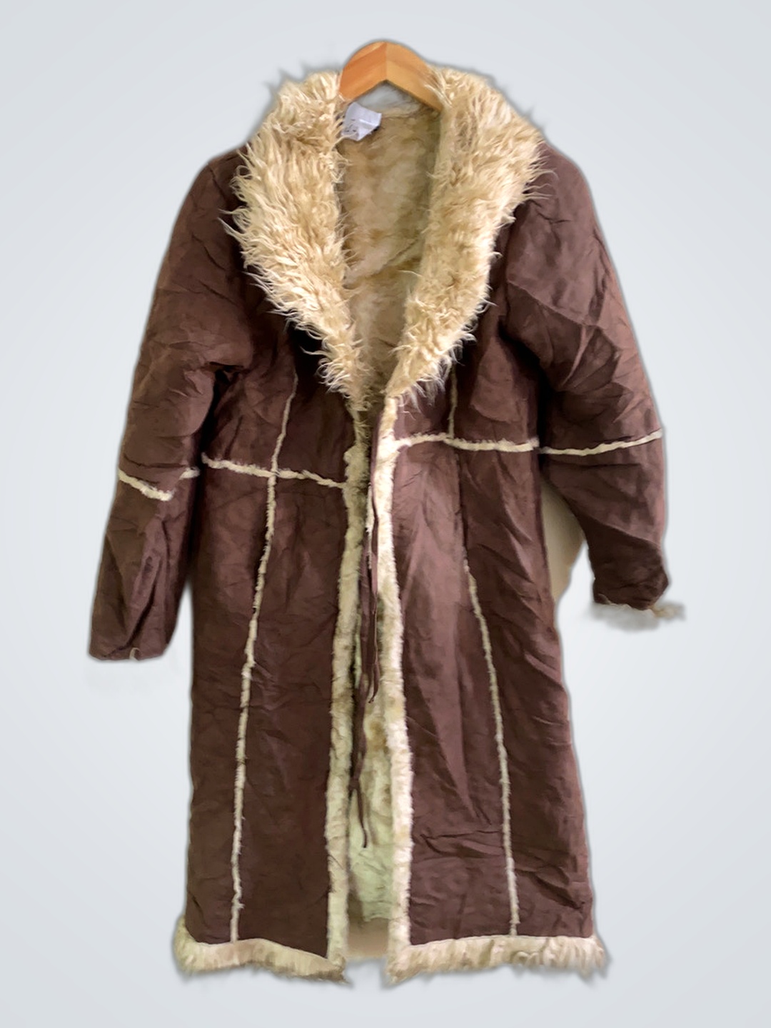 Brown Fur-Trimmed Coat