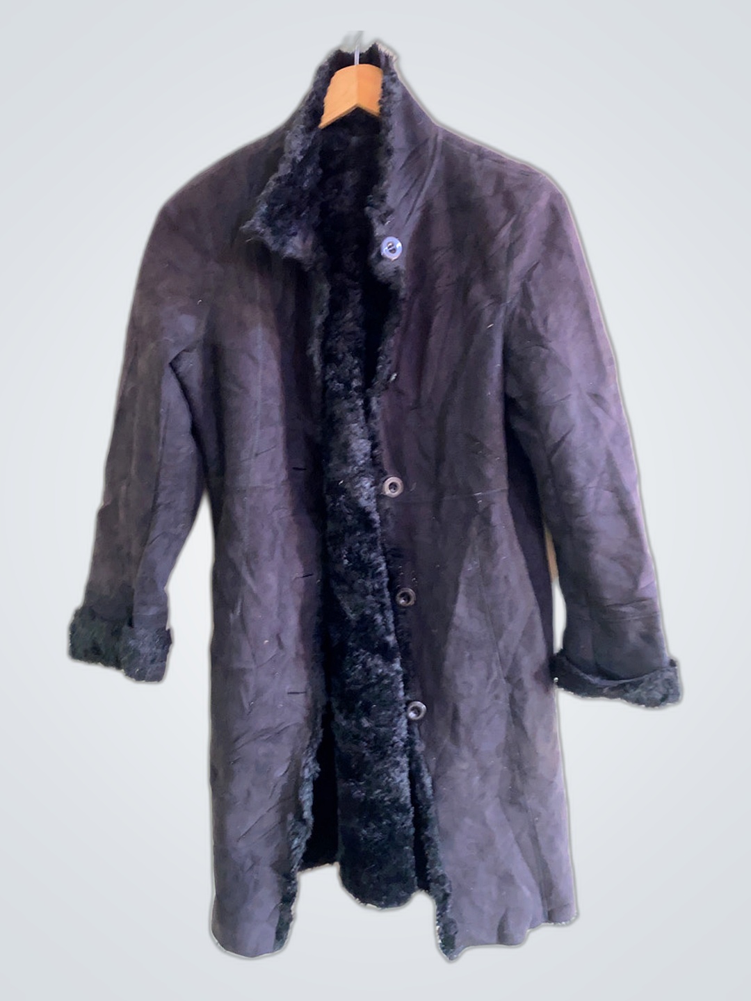 Black Fur-Lined Coat