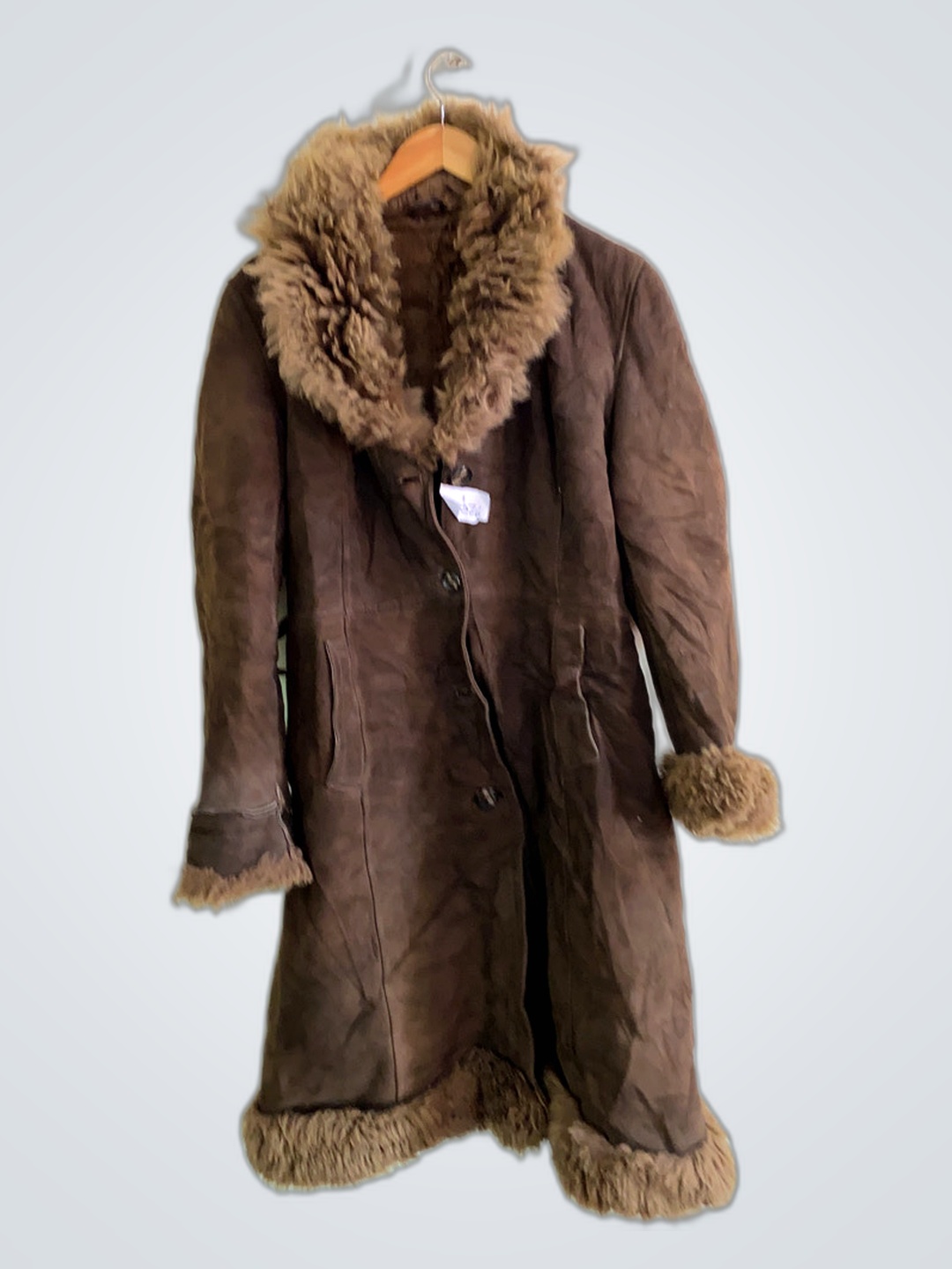 Brown Fur-Trimmed Coat