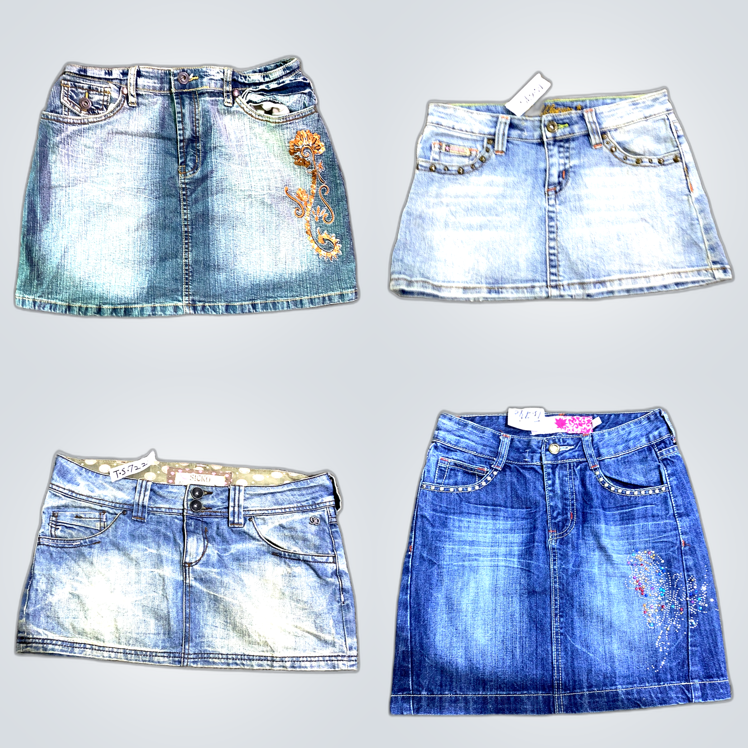 Y2K Denim Mini Skirts