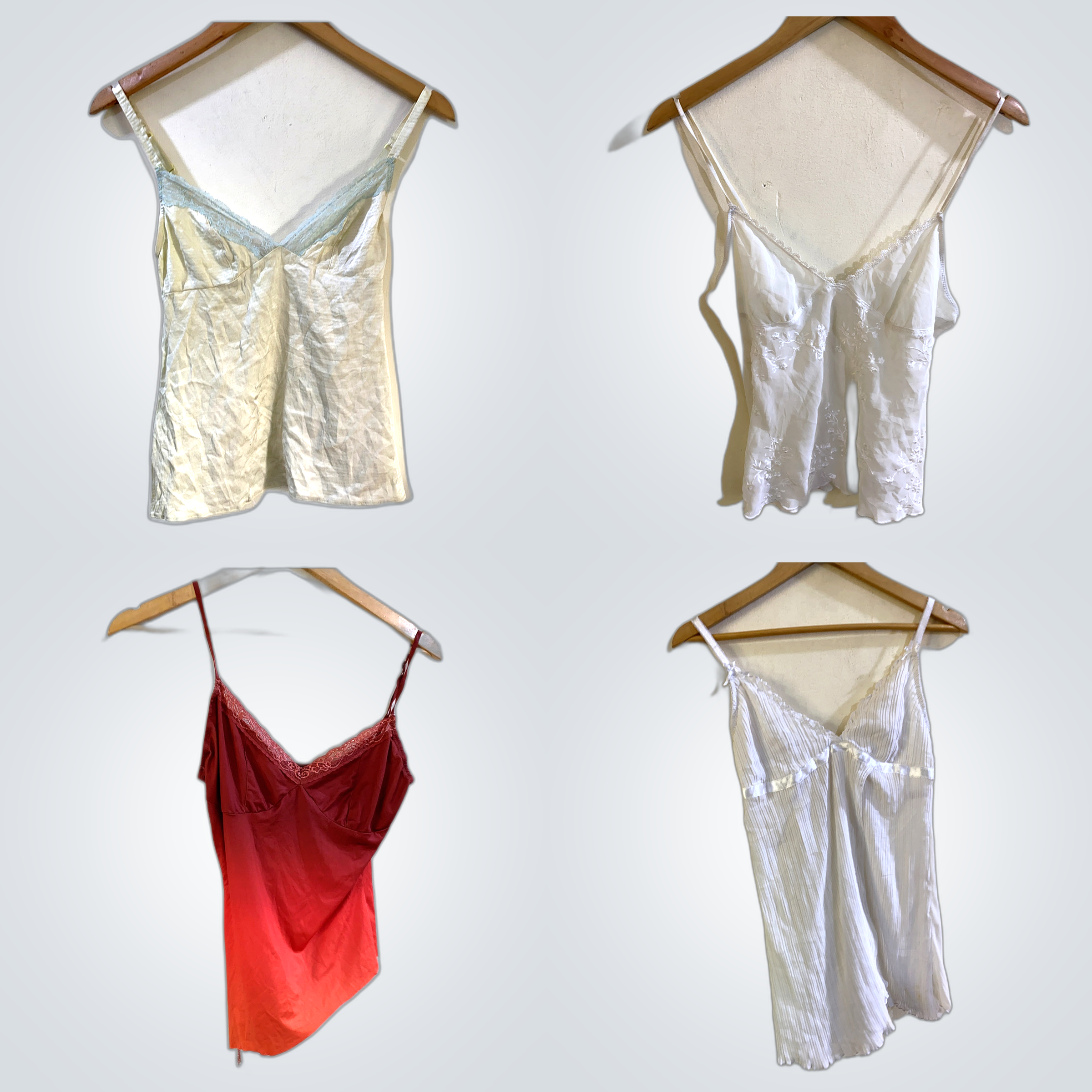 Camisoles avec bord en dentelle Y2K