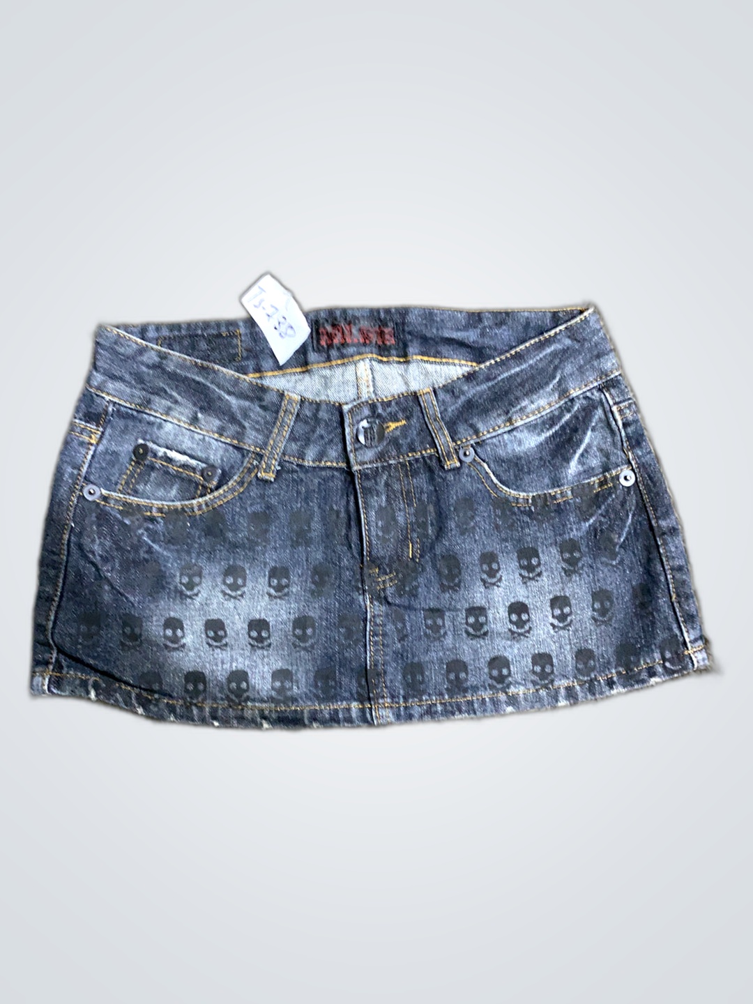 Diesel Denim Skull Print Mini Shorts