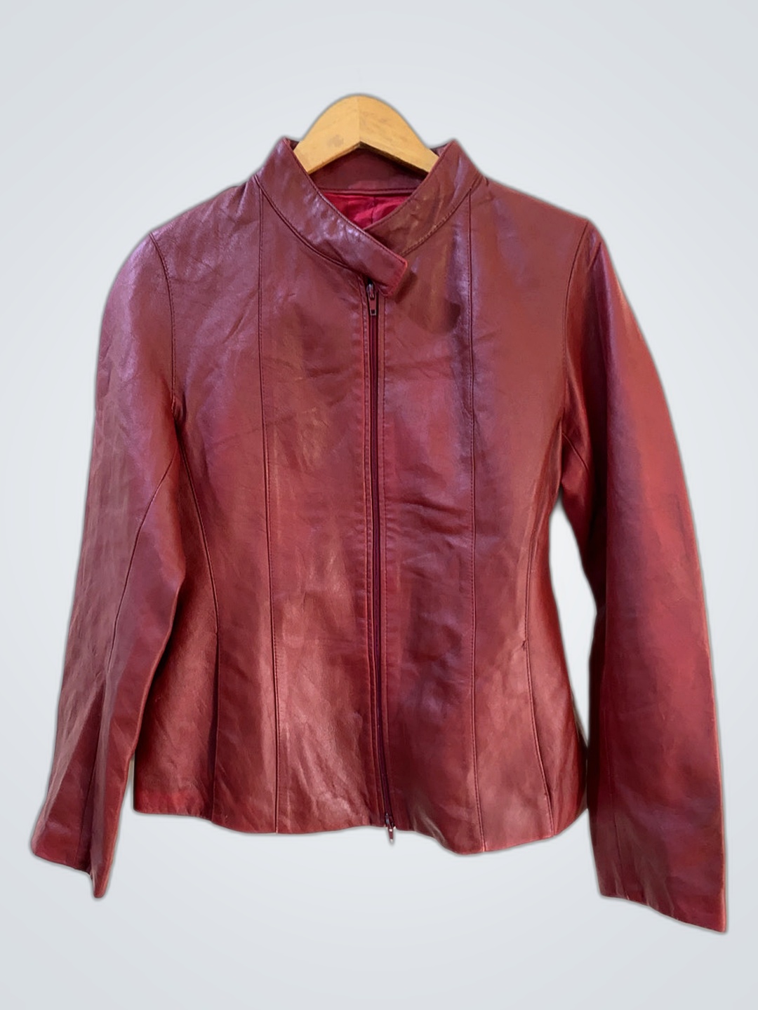 Schegge Red Leather Jacket