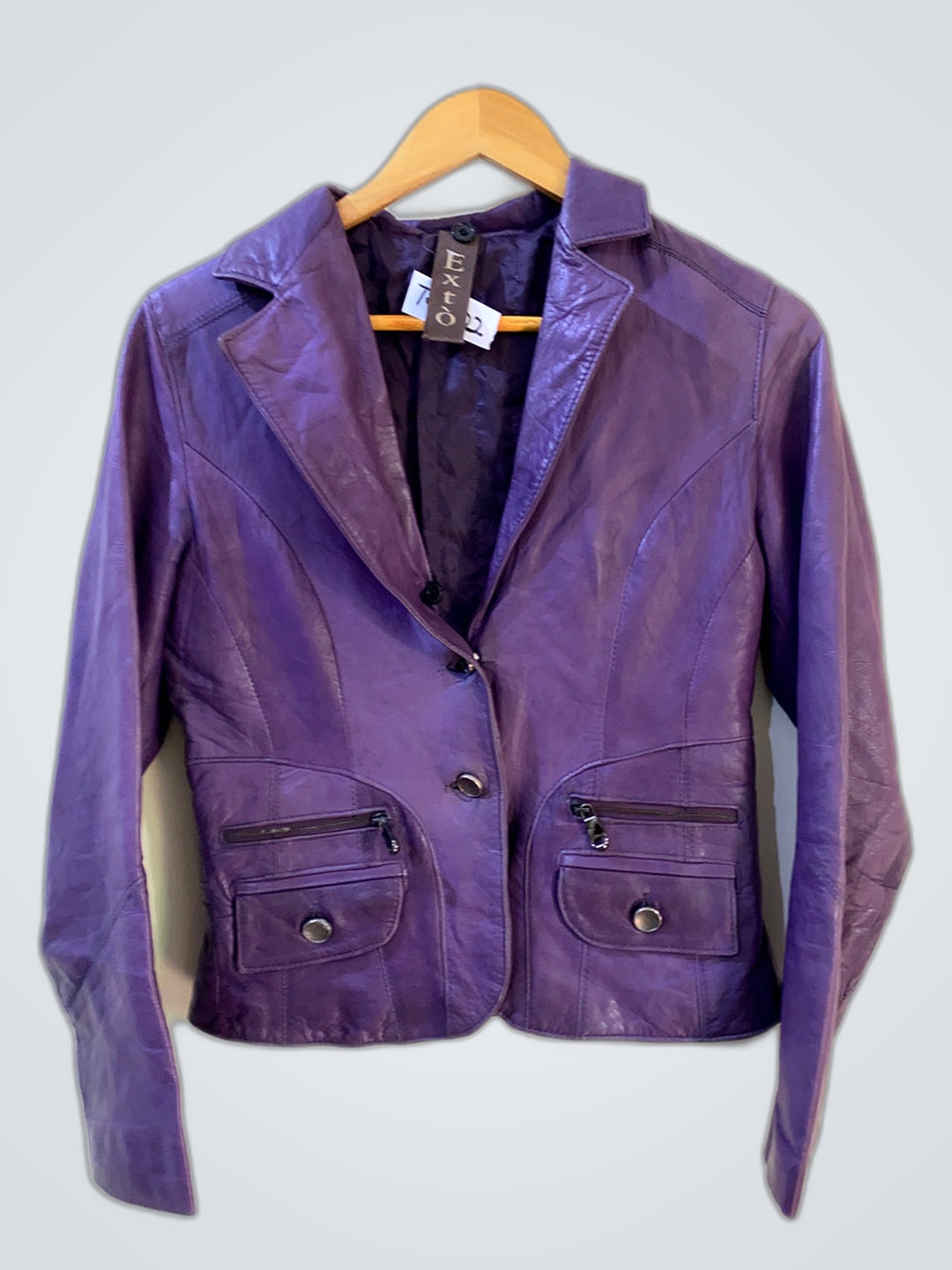 EXIT Purple Leather Jacket