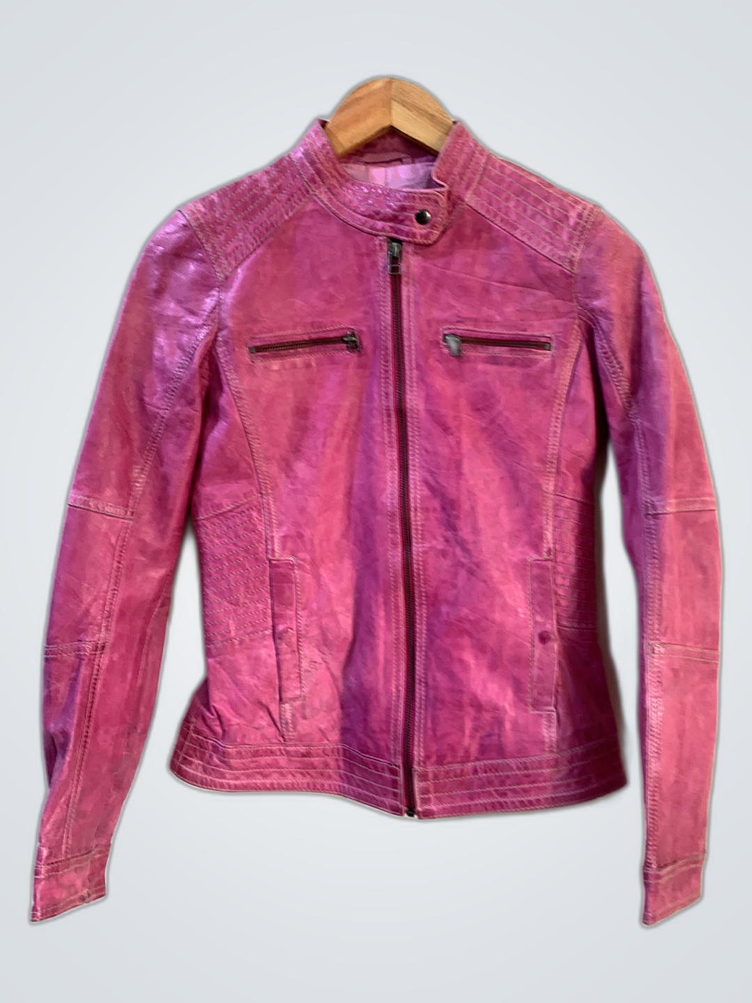 Pink Leather Jacket