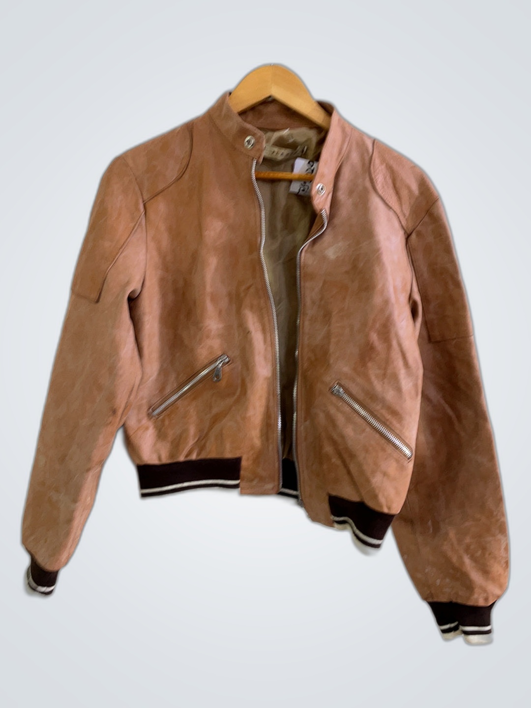 S'il vous plaît, veste en cuir