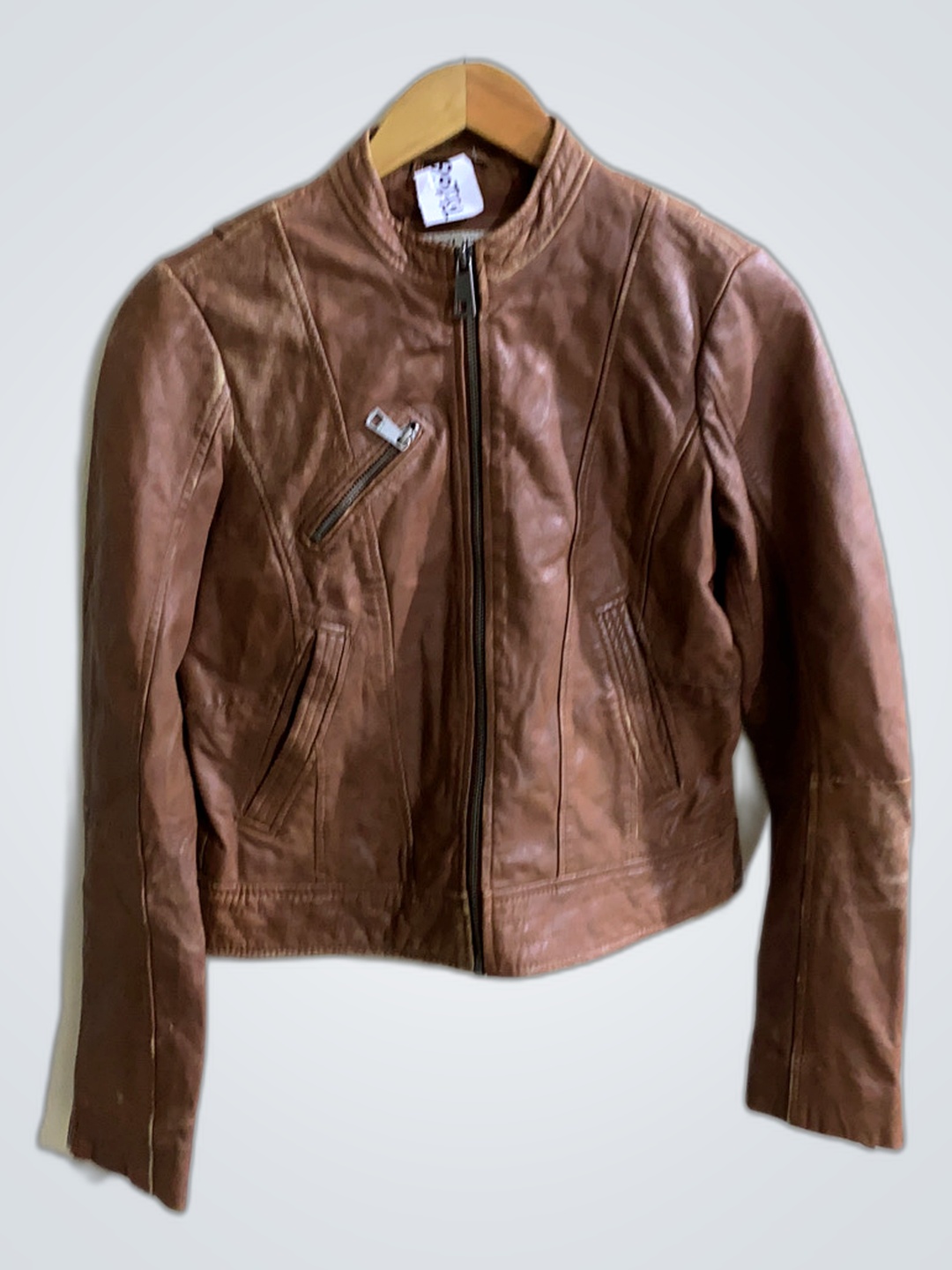 Jaqueta de Couro Cropped Esprit