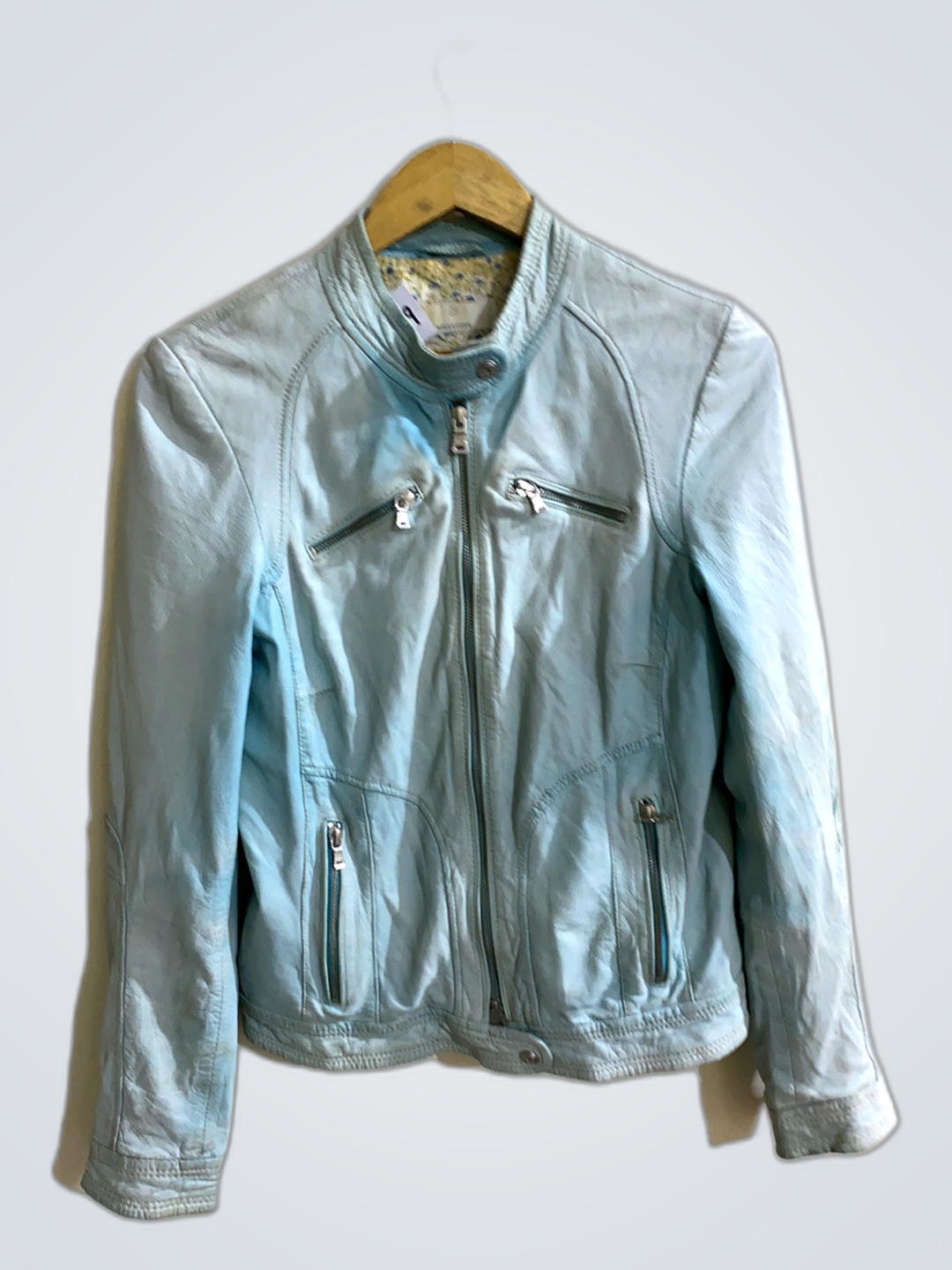 Milestone Light Blue Leather Jacket