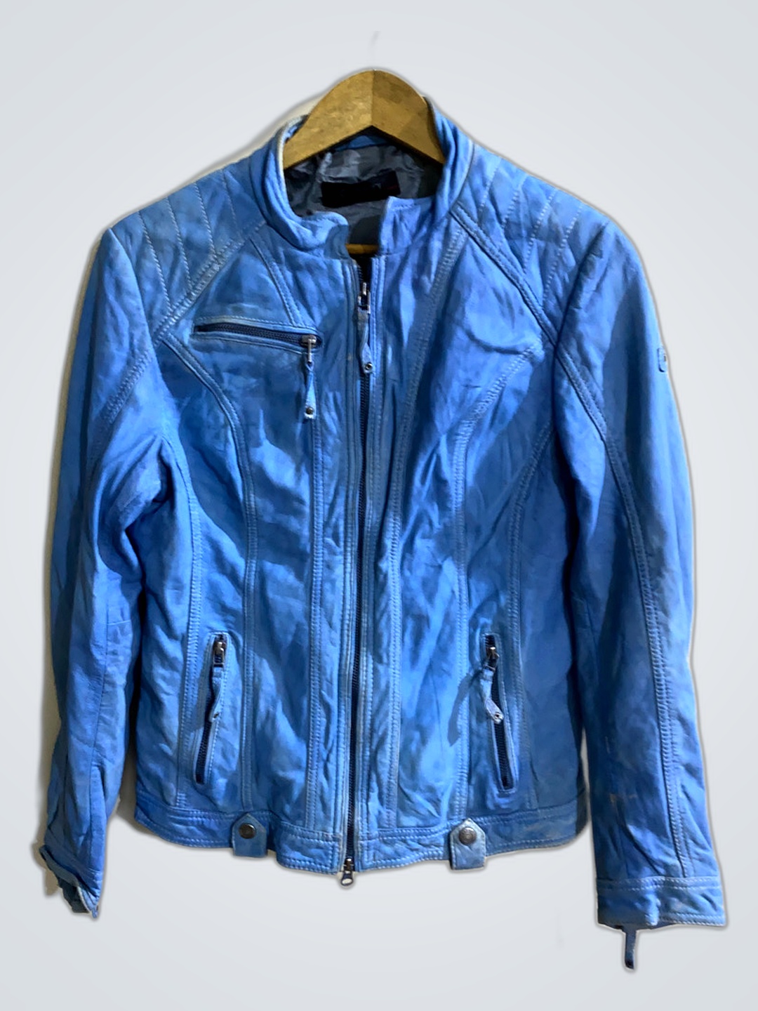 Cabri Blue Leather Jacket