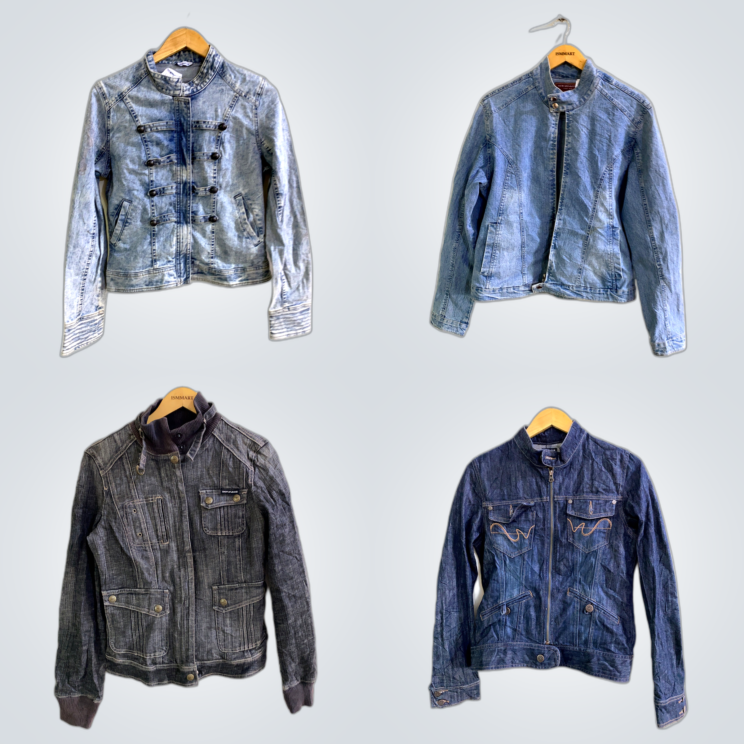 Denim Feuerwehrmannverschluss Jacke