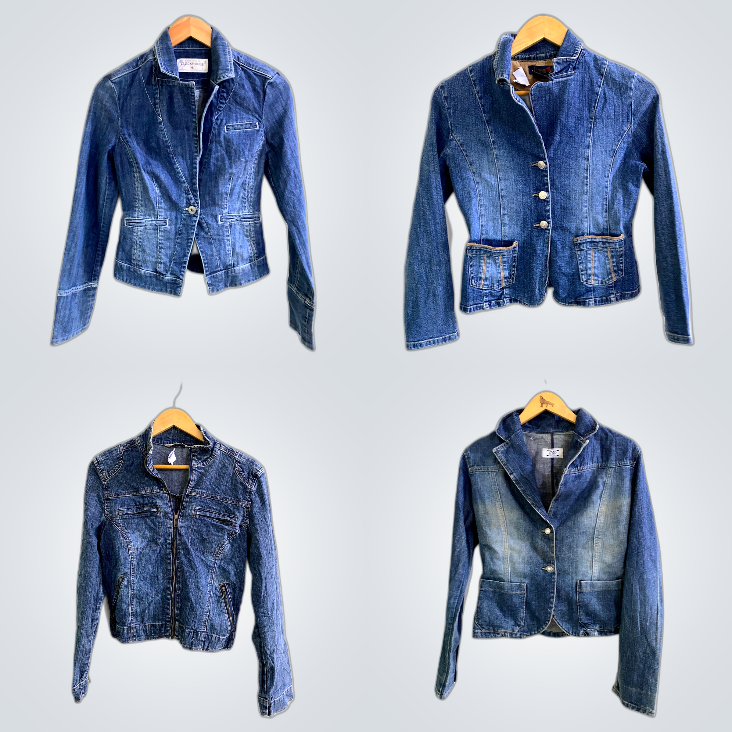 Y2K Denim Military Jacket