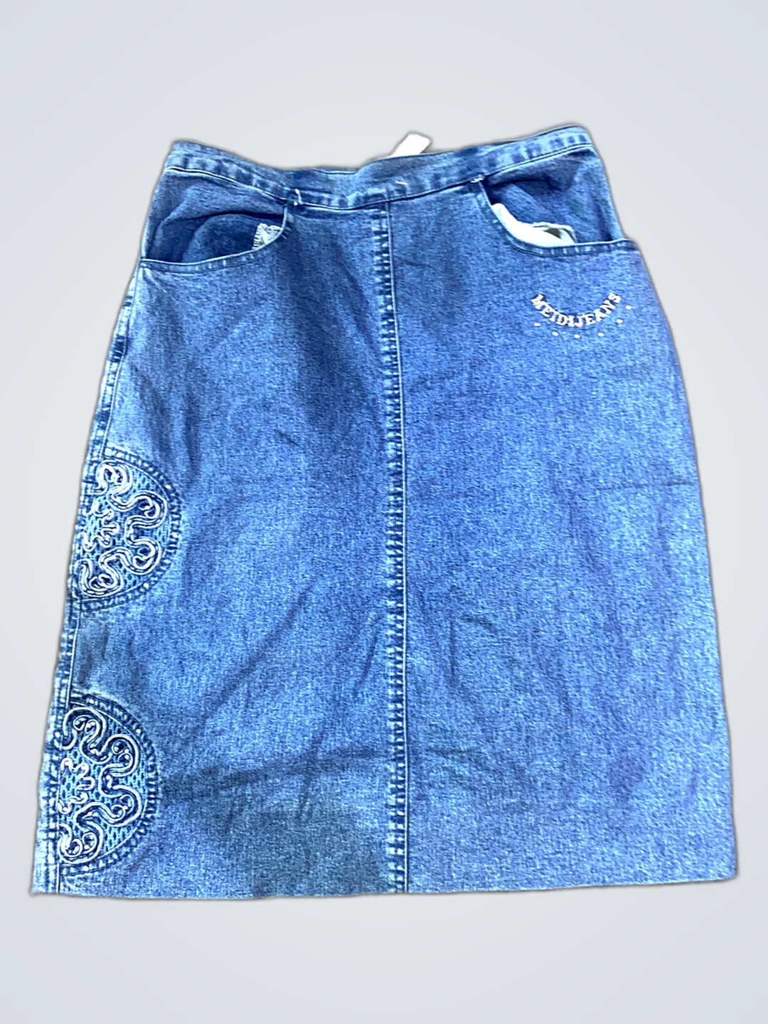 Mei Di Fu Denim Mini Skirt