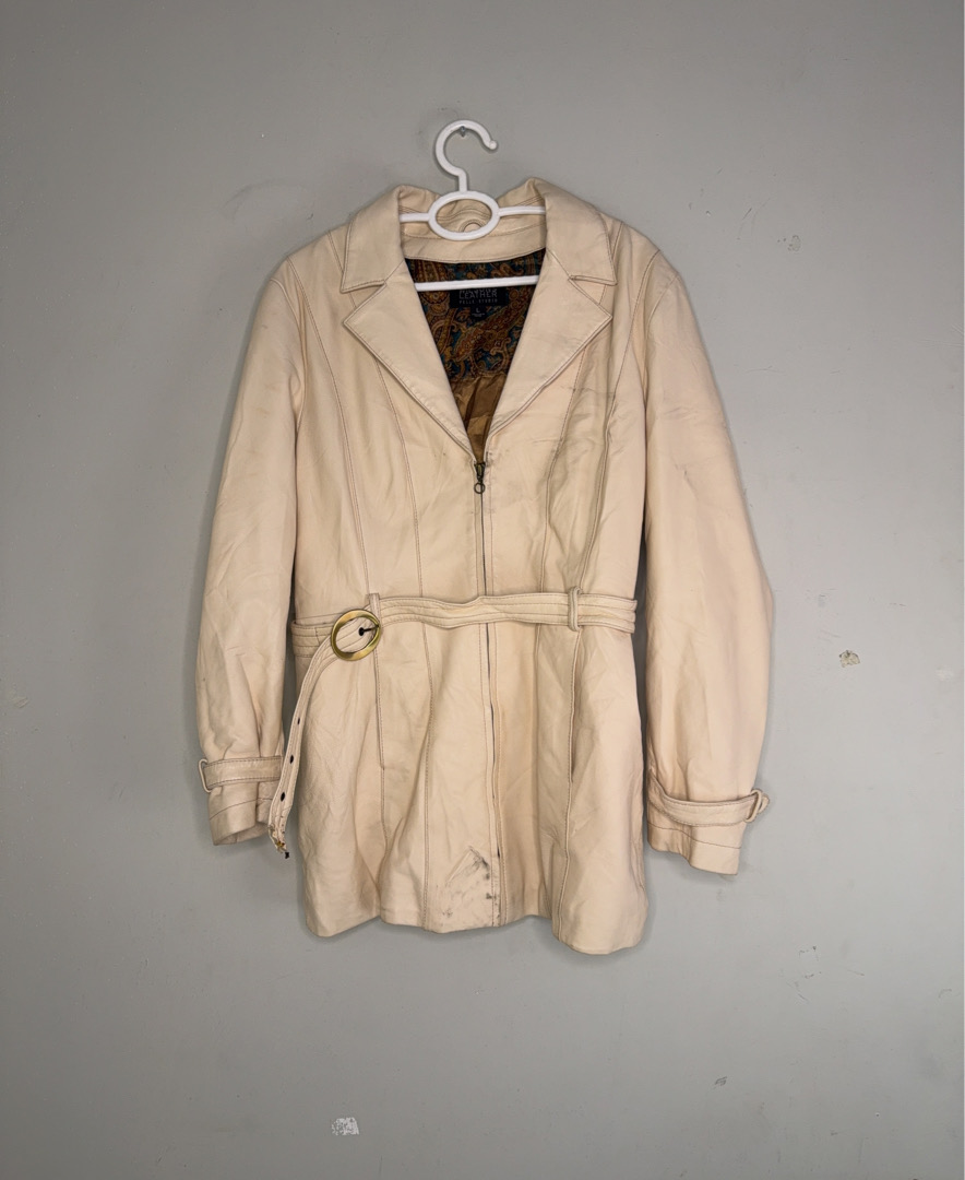 Wilson Leather Beige Trench Coat