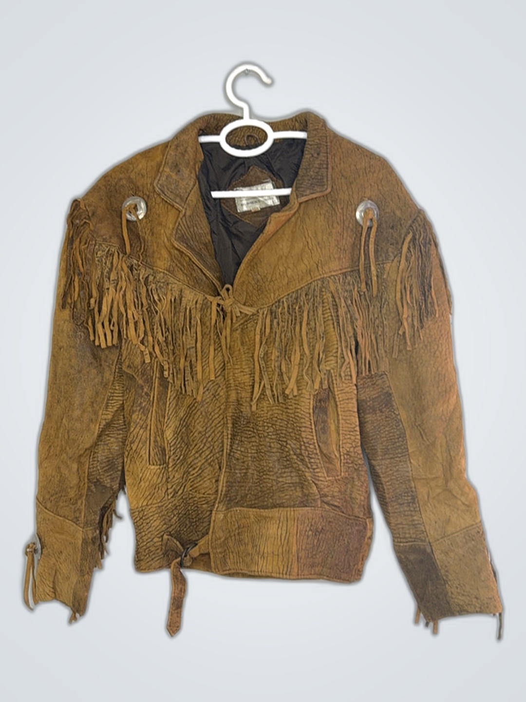 Peer Kahn Leather Fringed Jacket