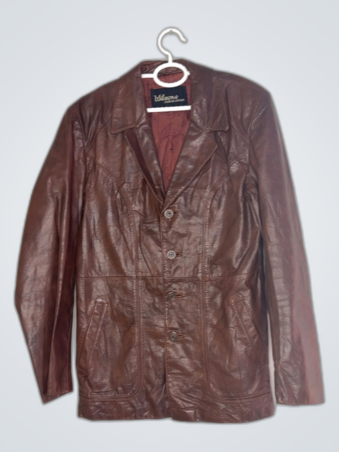 Wilson's Leather Burgundy Leather Jacket