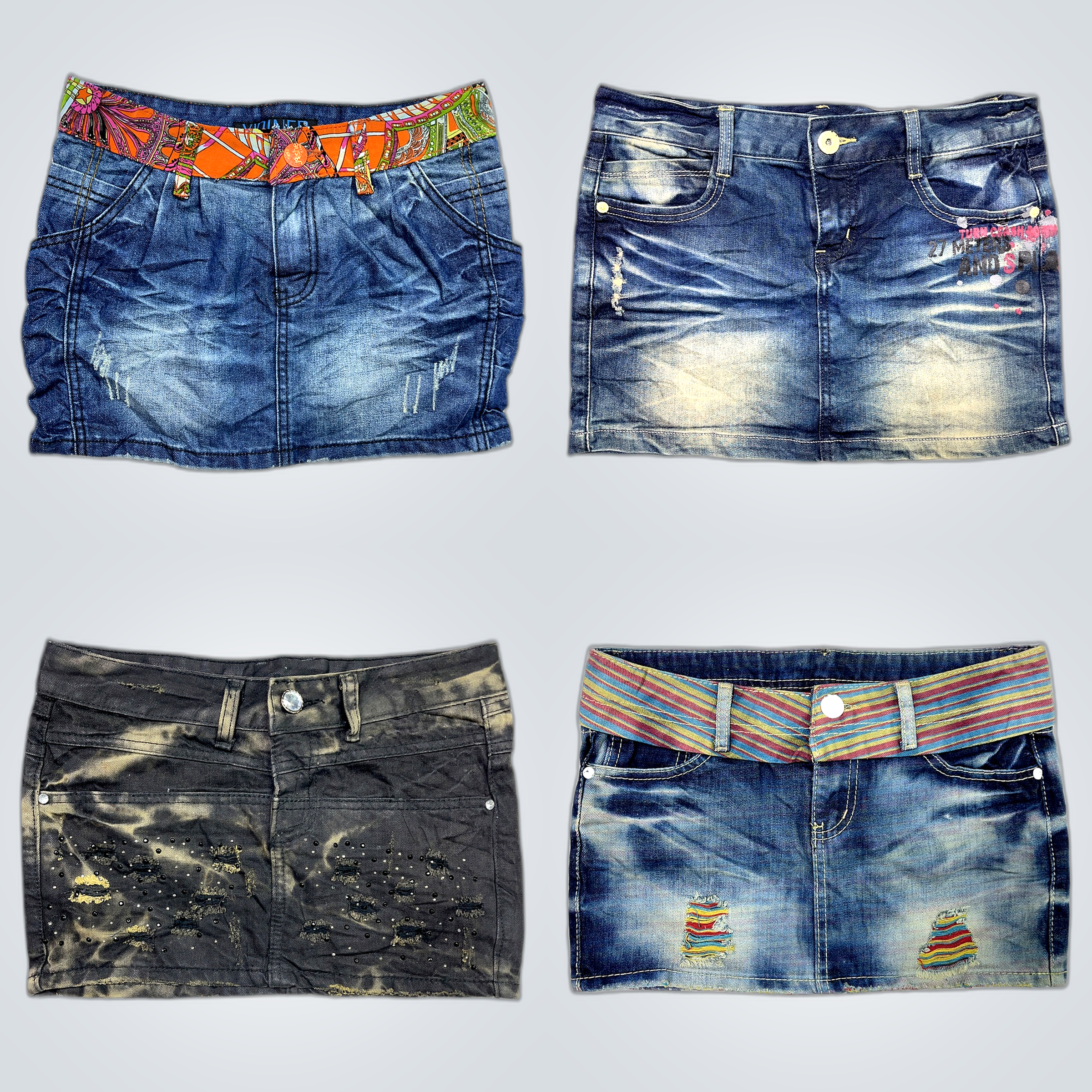 Y2K Denim Mini Skirts