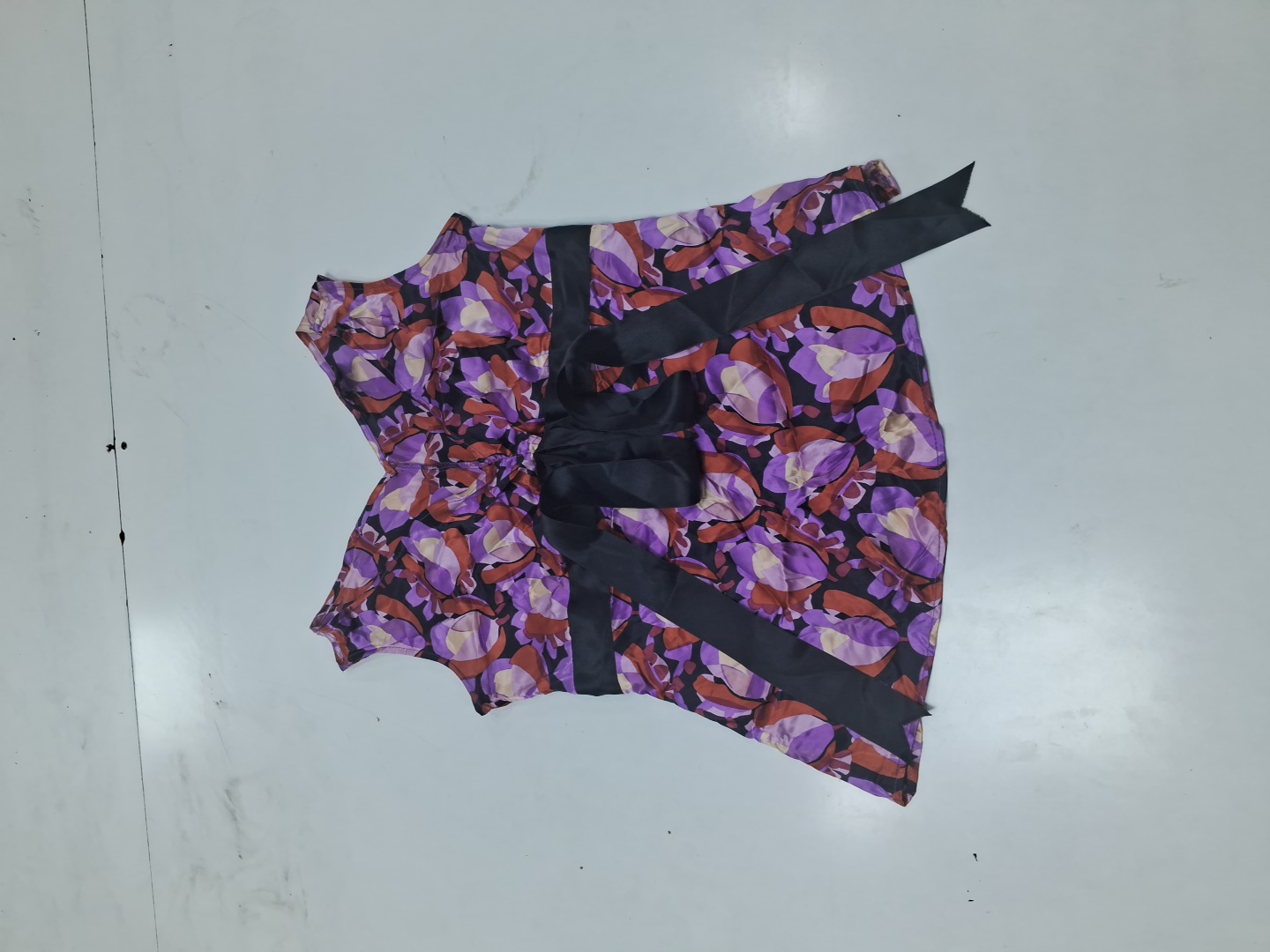 Zara Multicolor Floral Print Silk Sleeveless Blous..