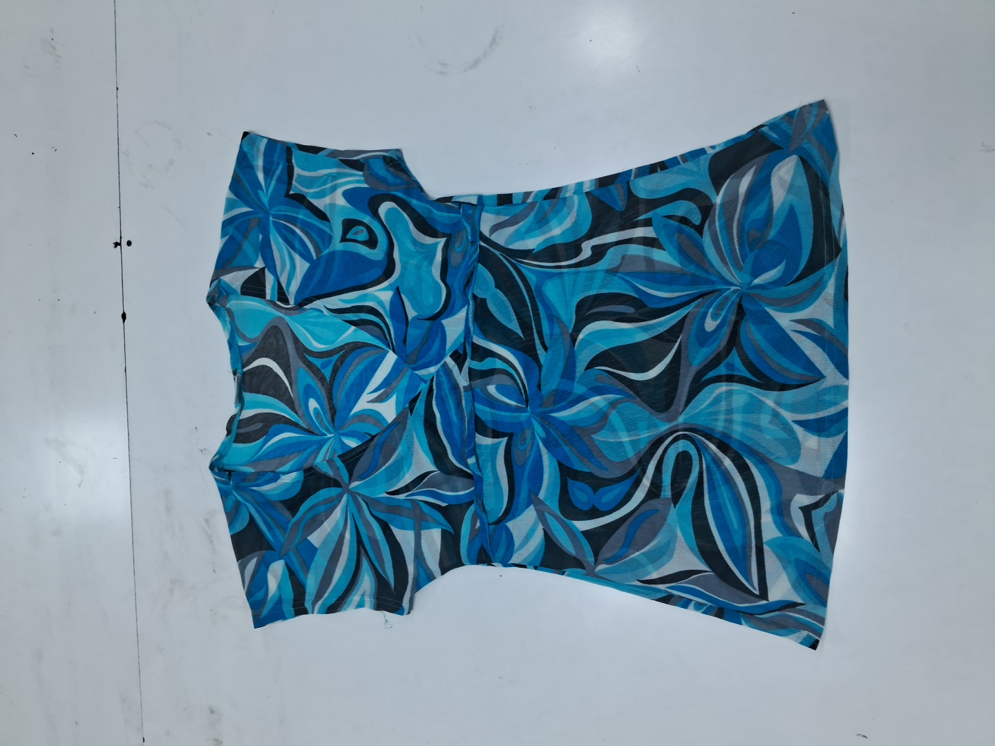 Marks & Spencer Blue Abstract Floral Printed Wrap ..