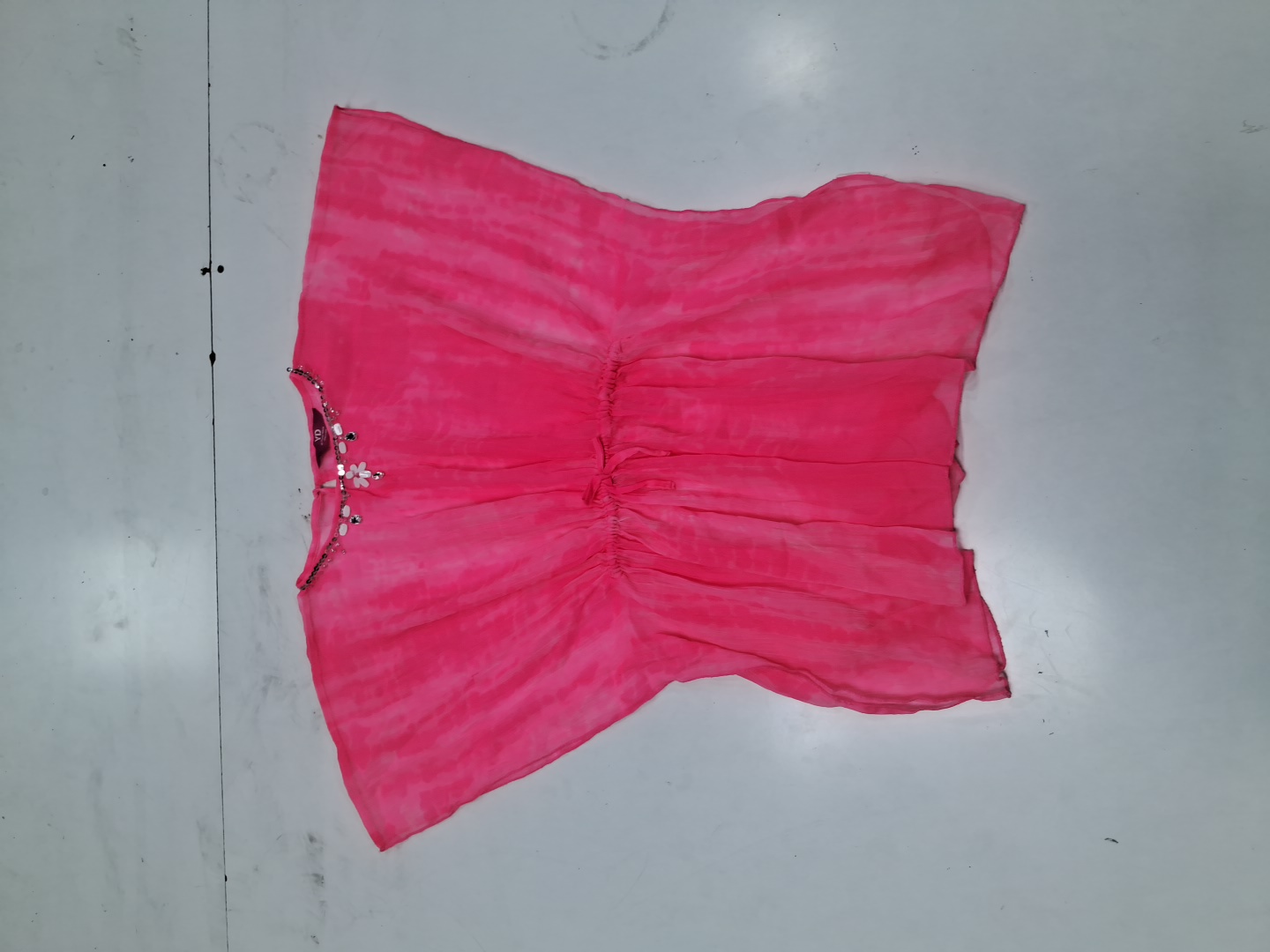 YD Pink Shaded Embellished Sleeveless Blouse for G..