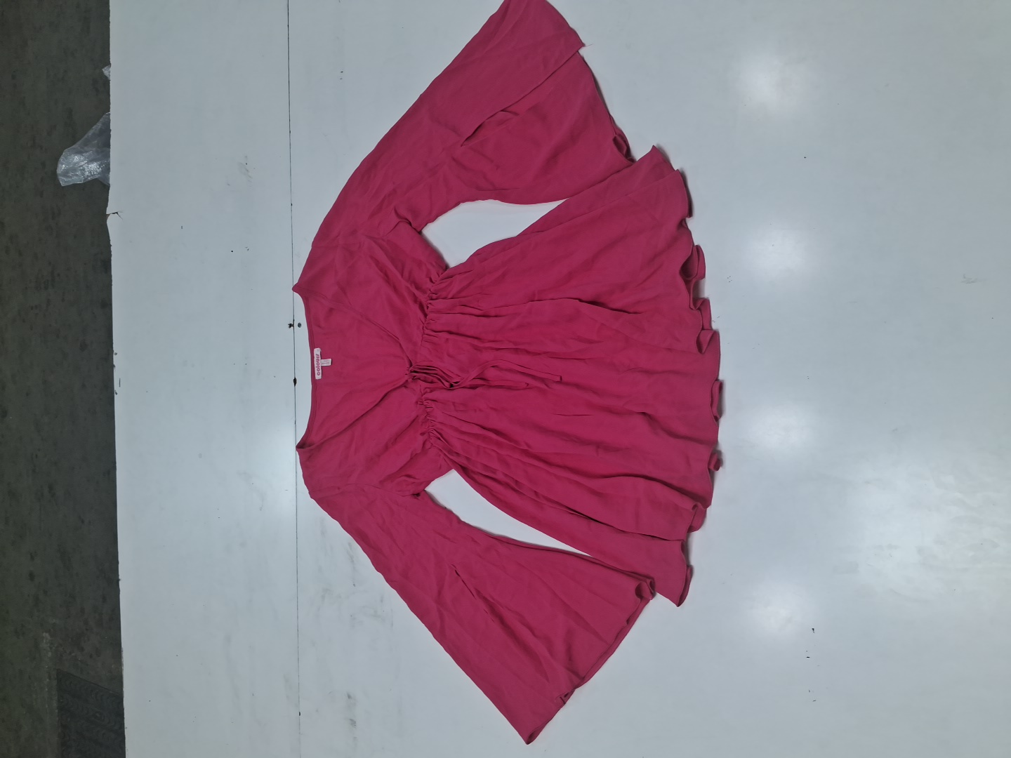 Colours Pink Bell Sleeve Wrap Blouse Size M