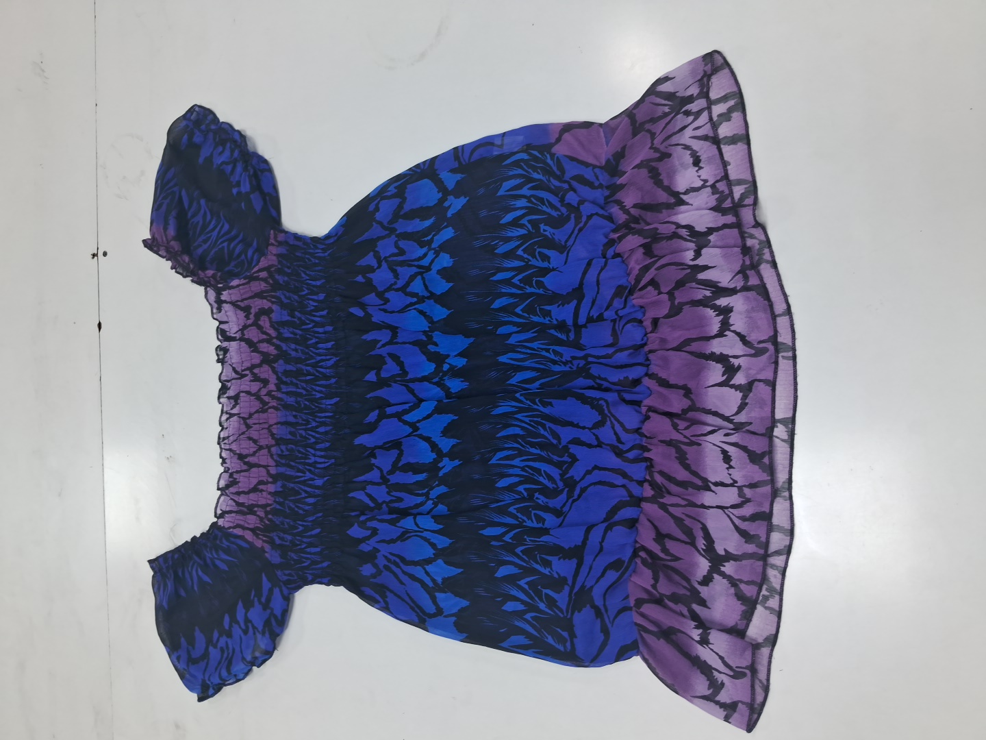 Fantasy Printed Off-Shoulder Blouse