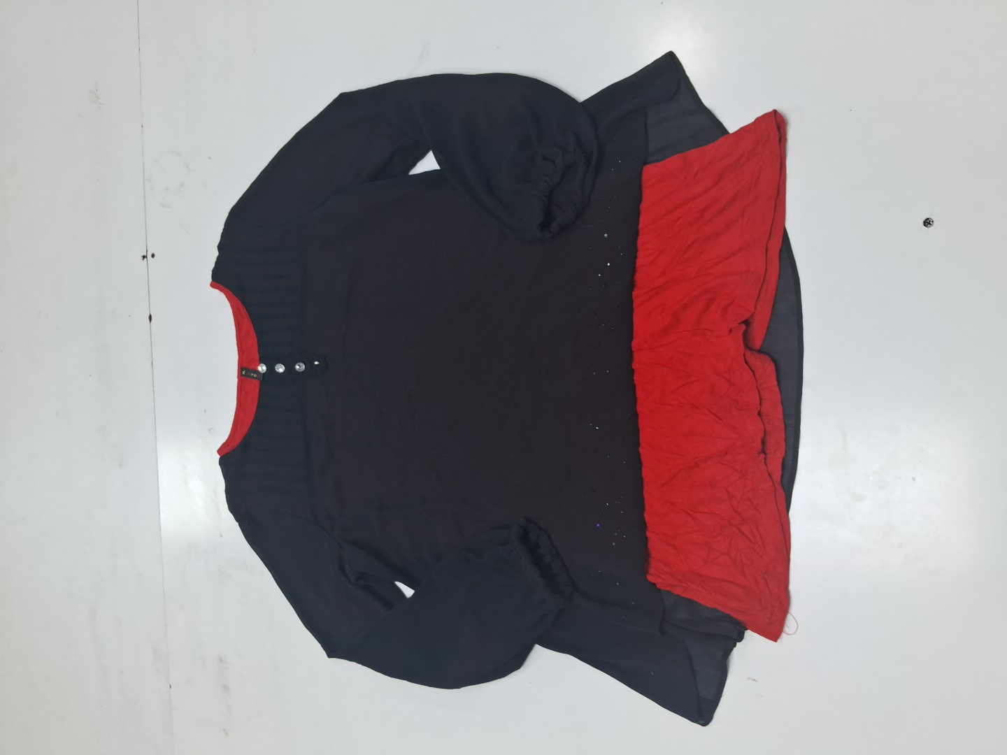 Zara Black Sheer Long Sleeve Blouse