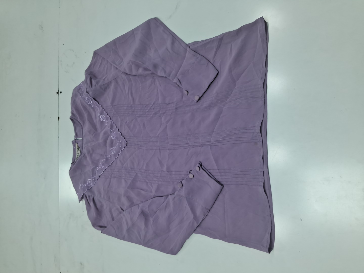 Club Privé Purple Ruffle Blouse