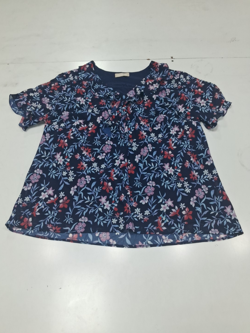Daxon Printed Floral Blouse
