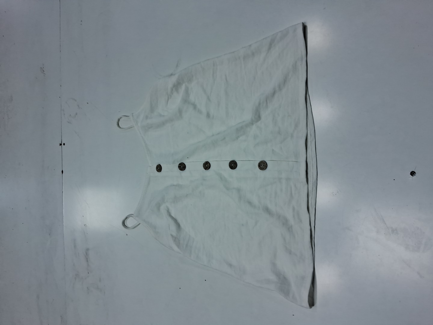 Cache White Button-Front Camisole Top