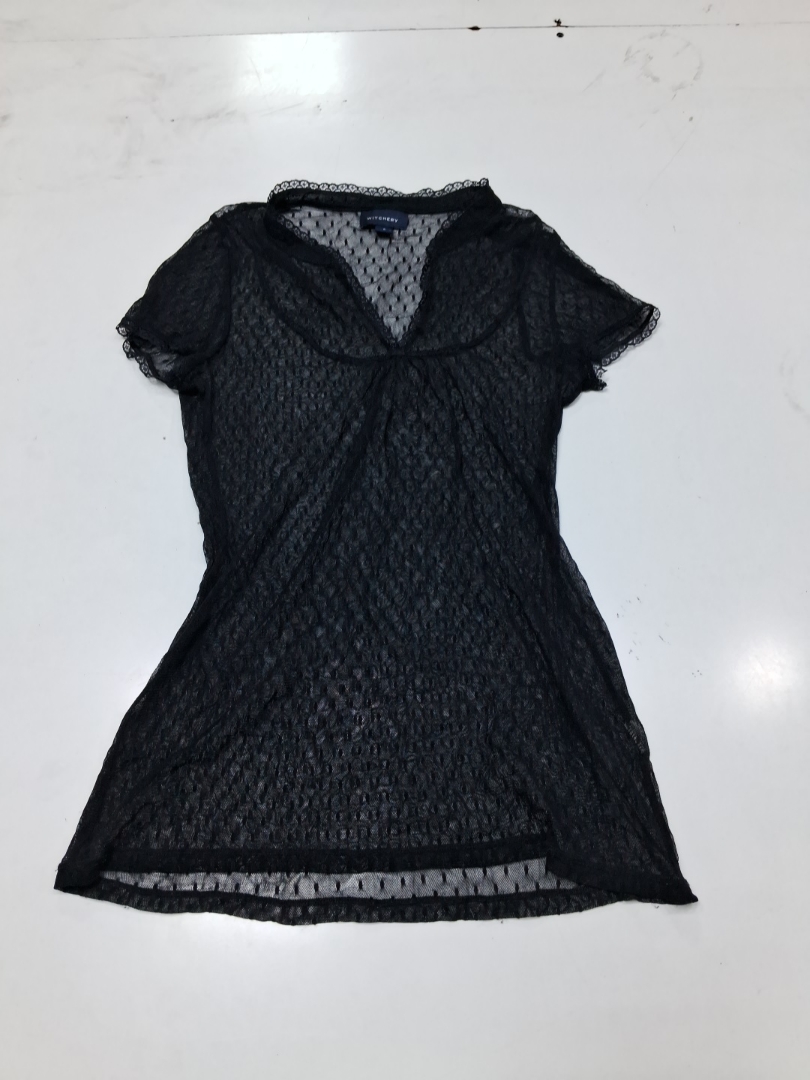 Witchery Sheer Black Blouse