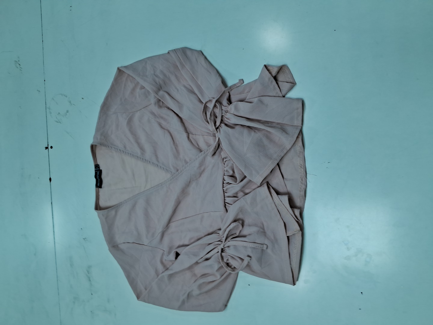 Pretty Little Thing Beige Wrap Blouse